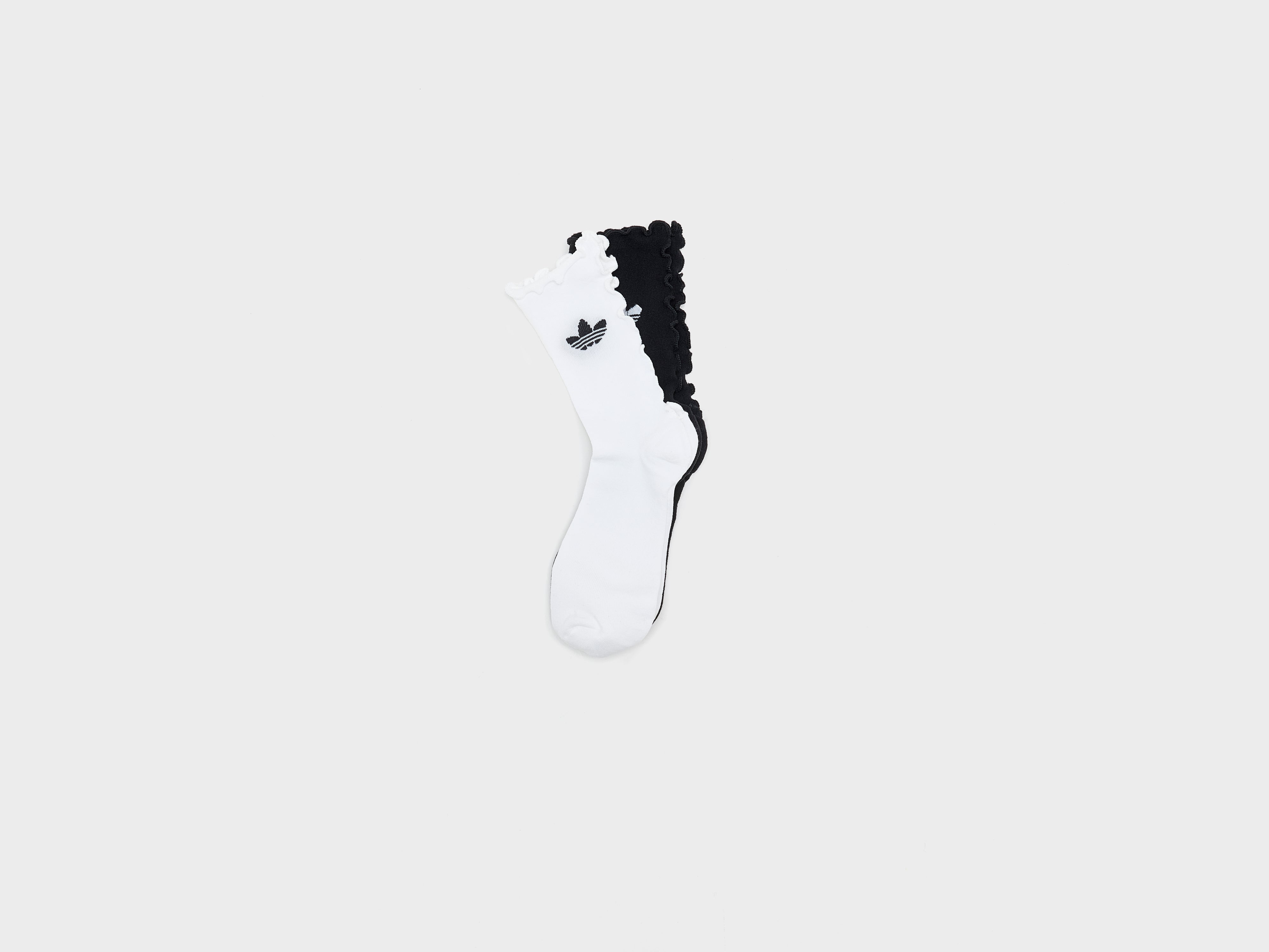 Chaussettes à volants pour Femme (261 / W / BLACK/WHITE)
