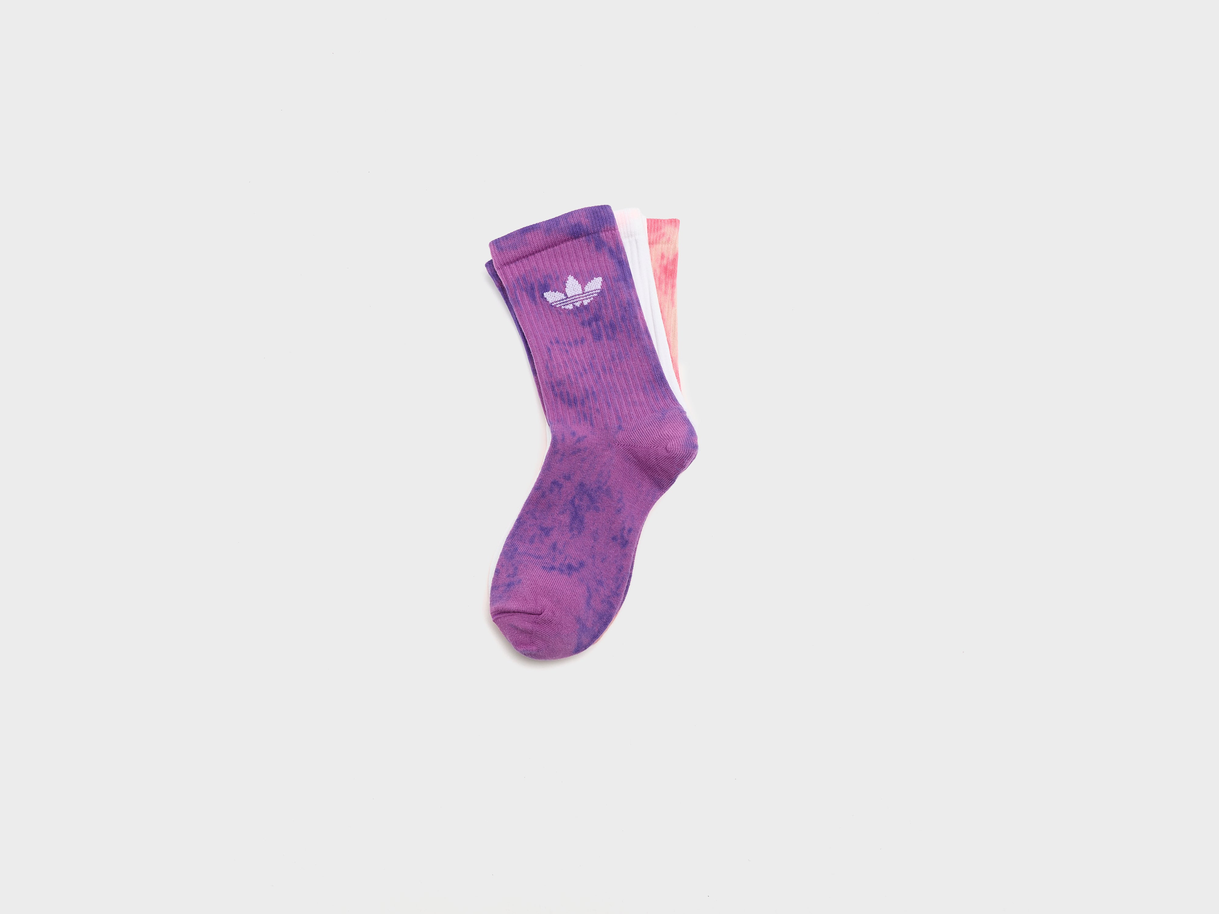 Tye Dye Crew Socks for Women (261 / W / PINK)