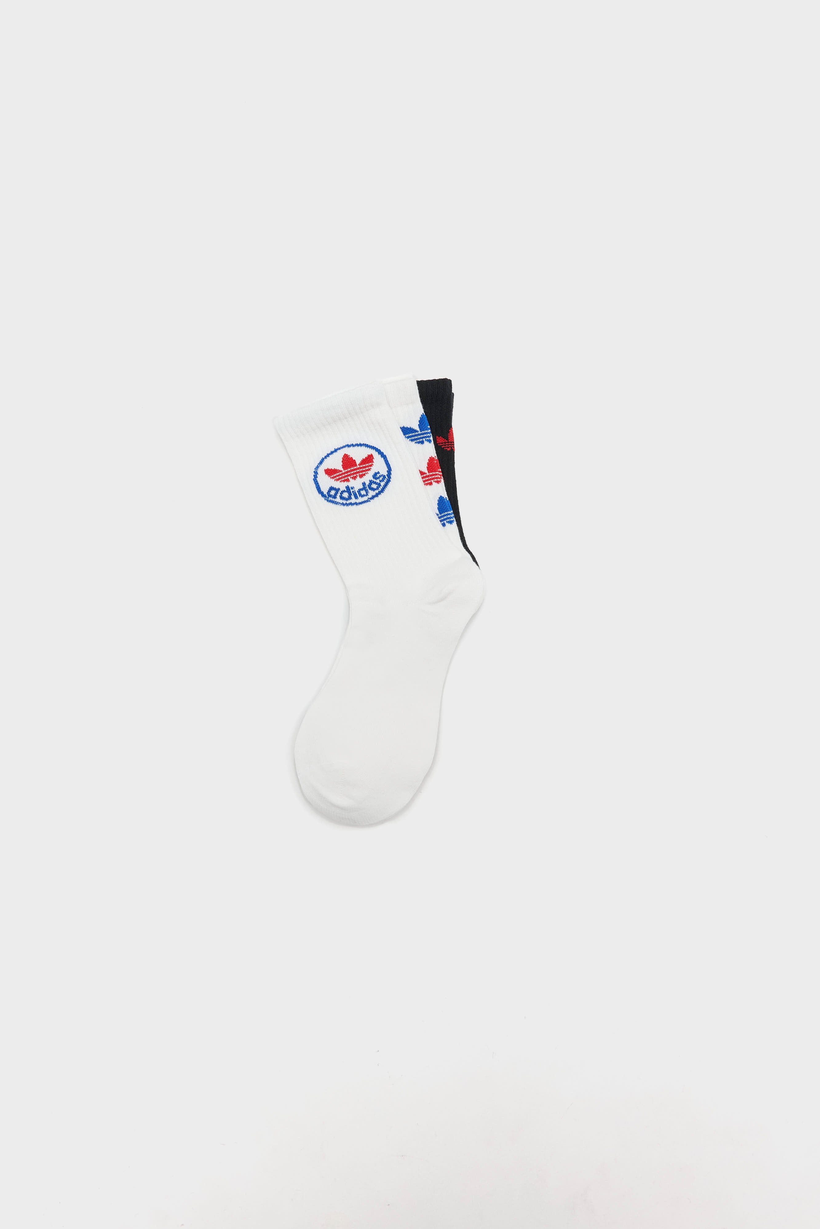 Trefoil Crew Socks for Men (261 / M / BLACK/WHITE)