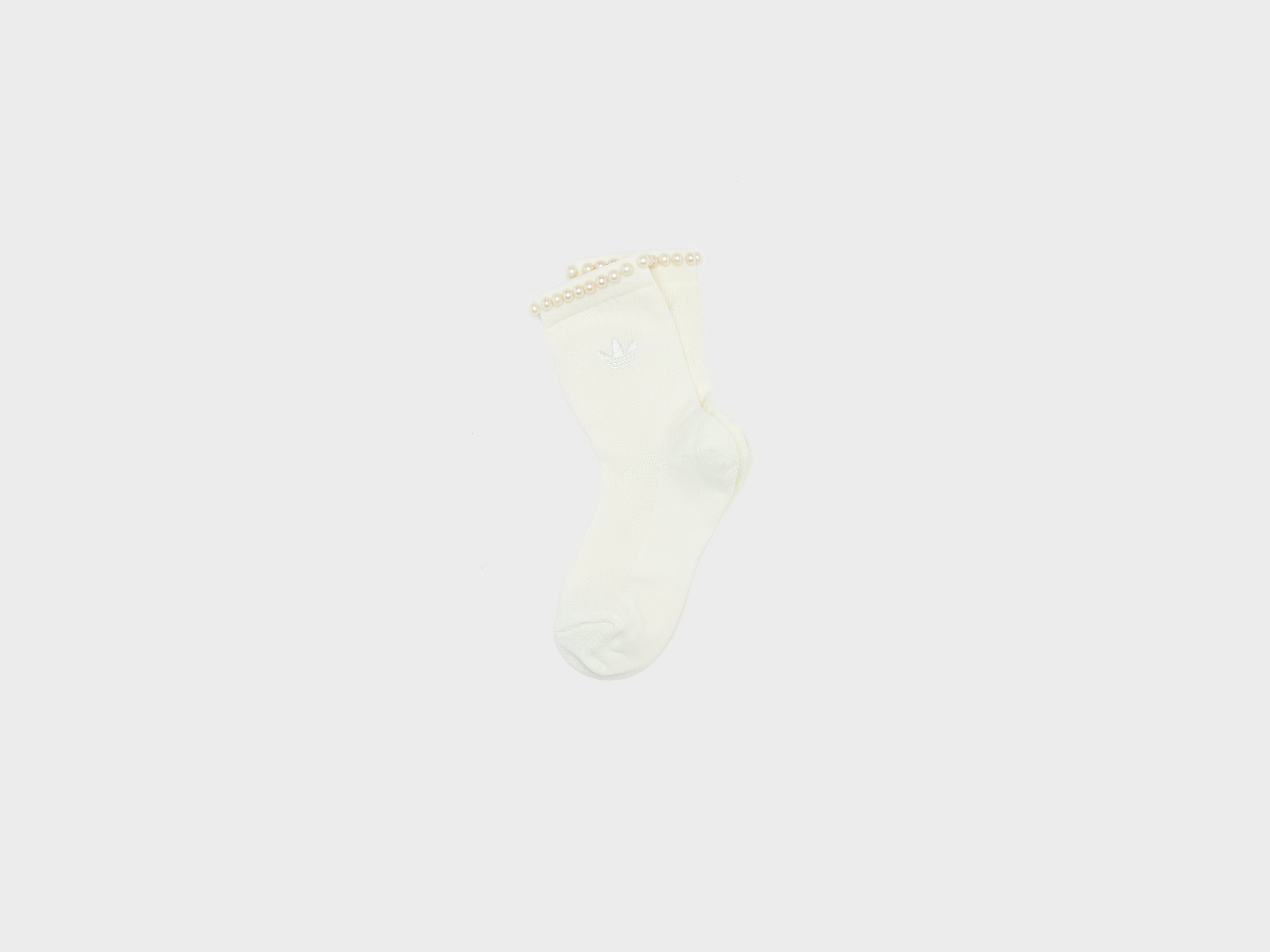 Pearls Crew Socks for Women (261 / W / OFF WHITE)