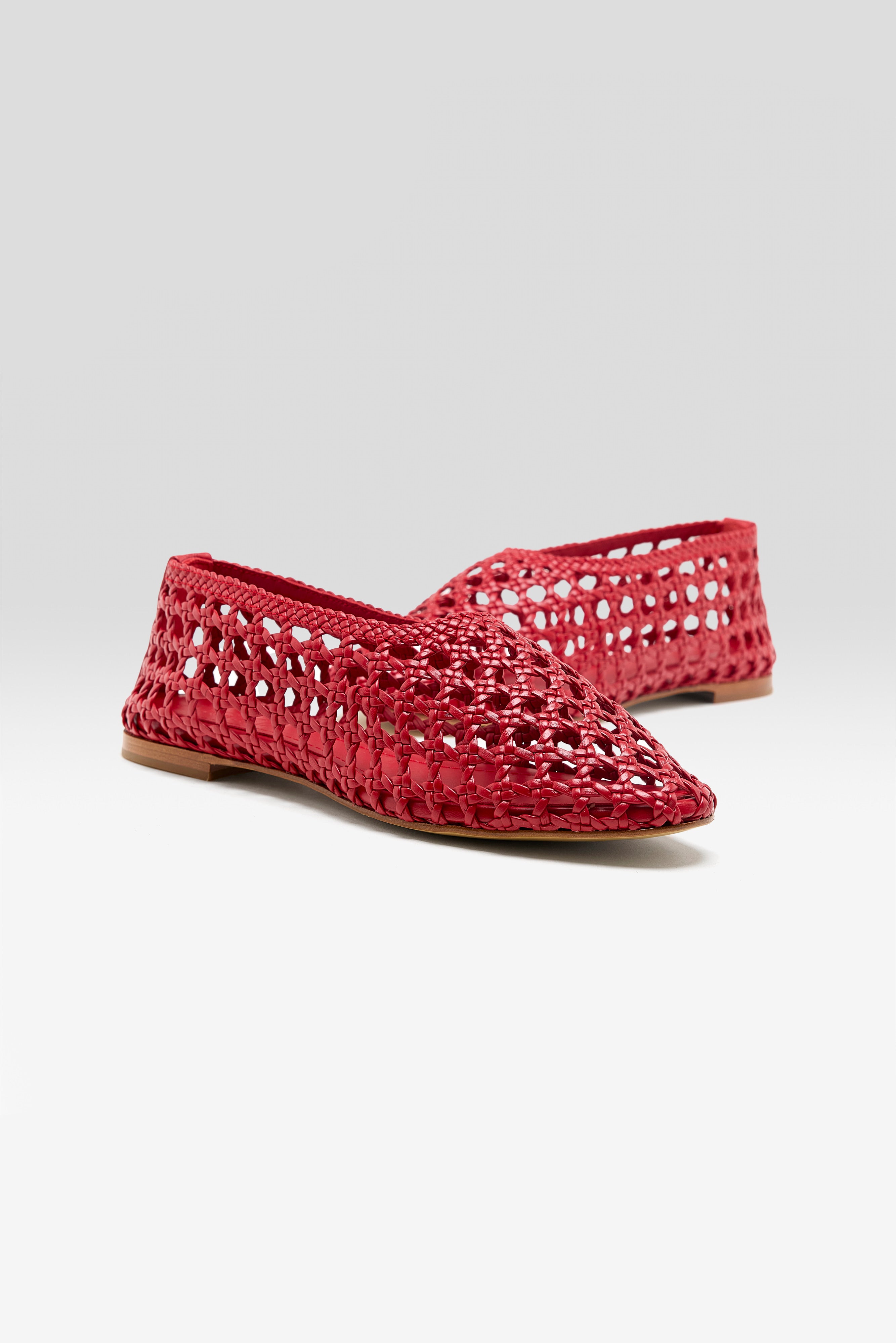Ava Ballet Flats (261 / W / RED)