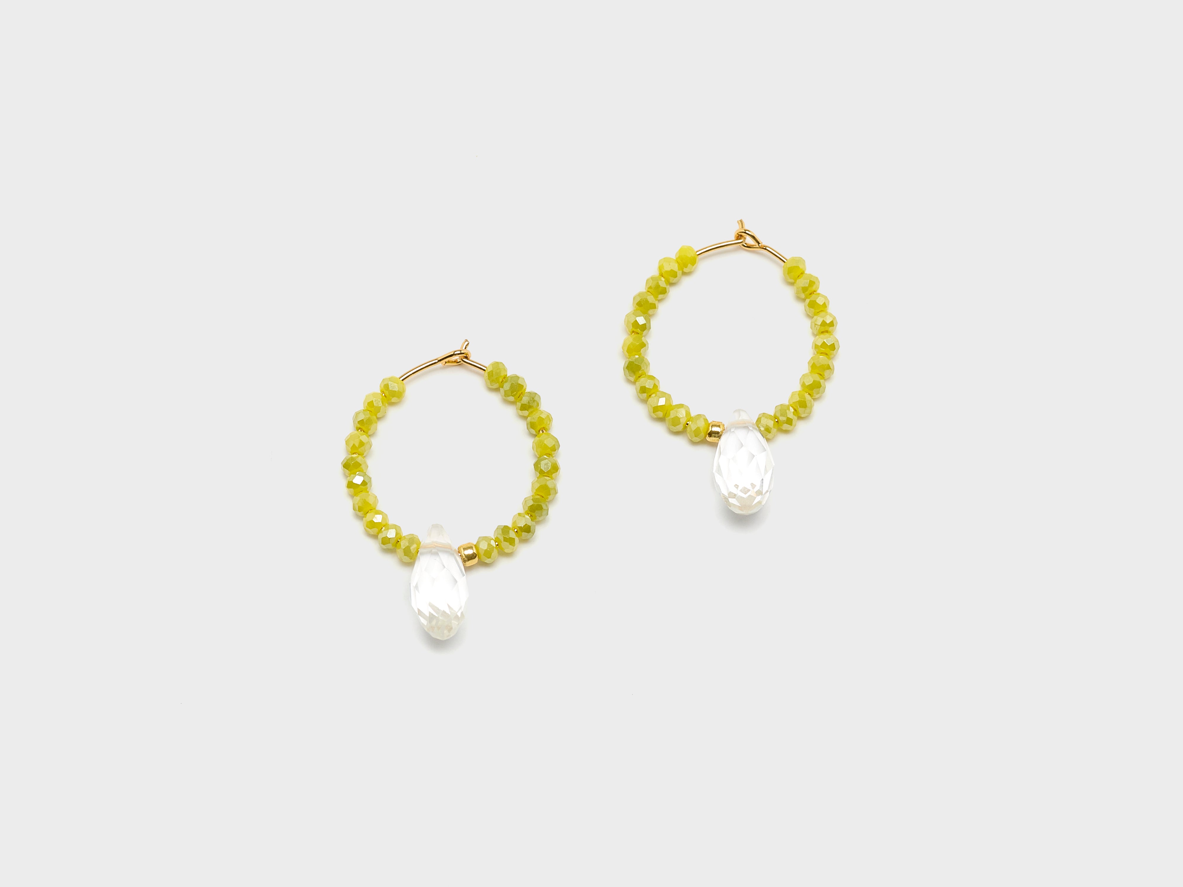 Cosmic Cactus Hoop Earrings (261 / W / OLIVE)