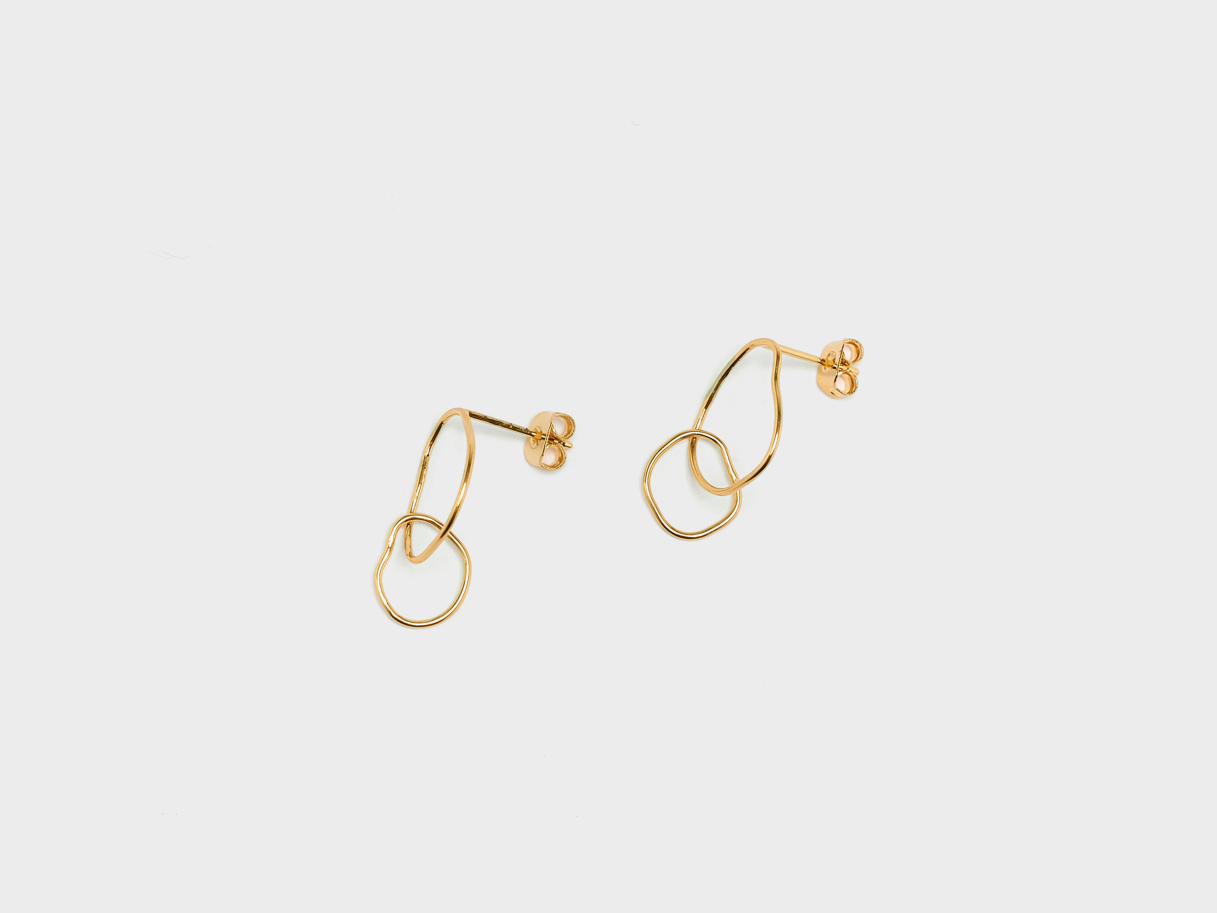 Capucine Double Stud Earrings (251 / W / GOLD)