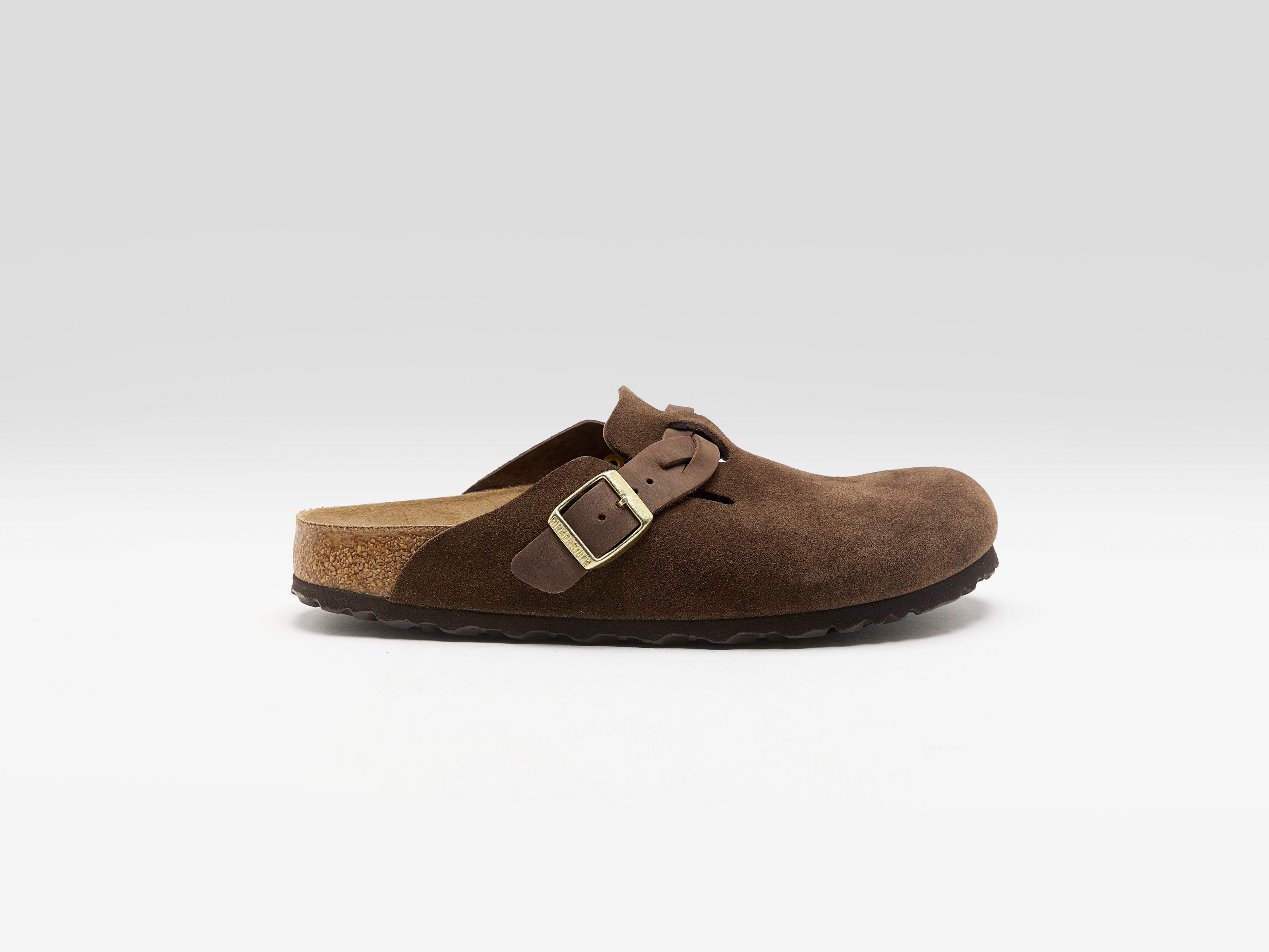 Boston Gevlochten Suède voor Dames (261 / W / DARK BROWN)