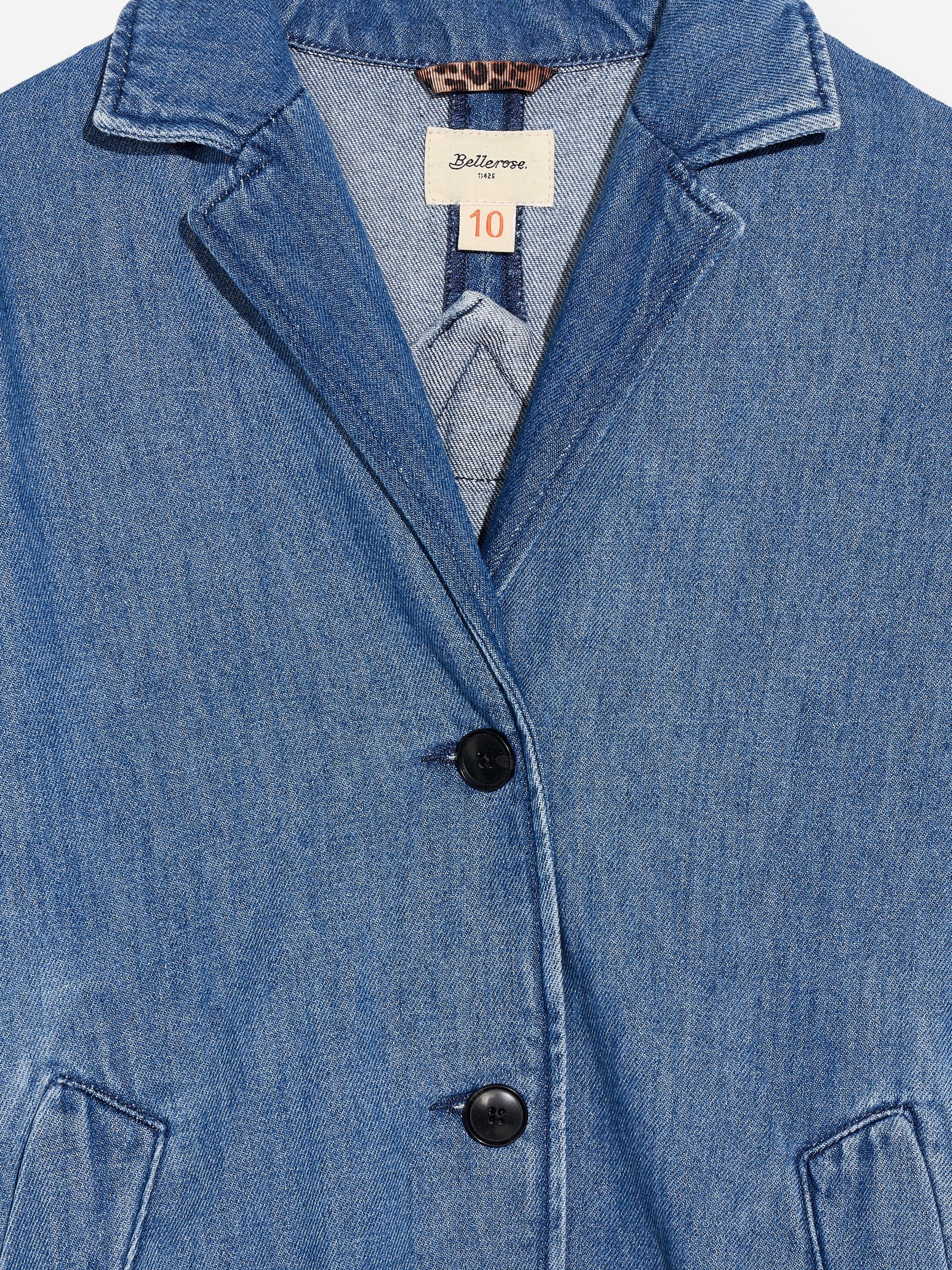 perky coat (241 / G / MD BLUE BLEACH)