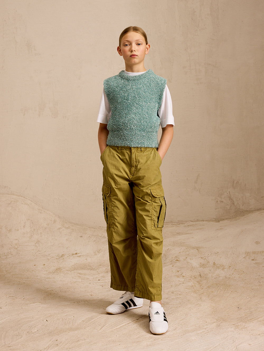 Top En Maille Amam - Limestone Pour Fille | Bellerose