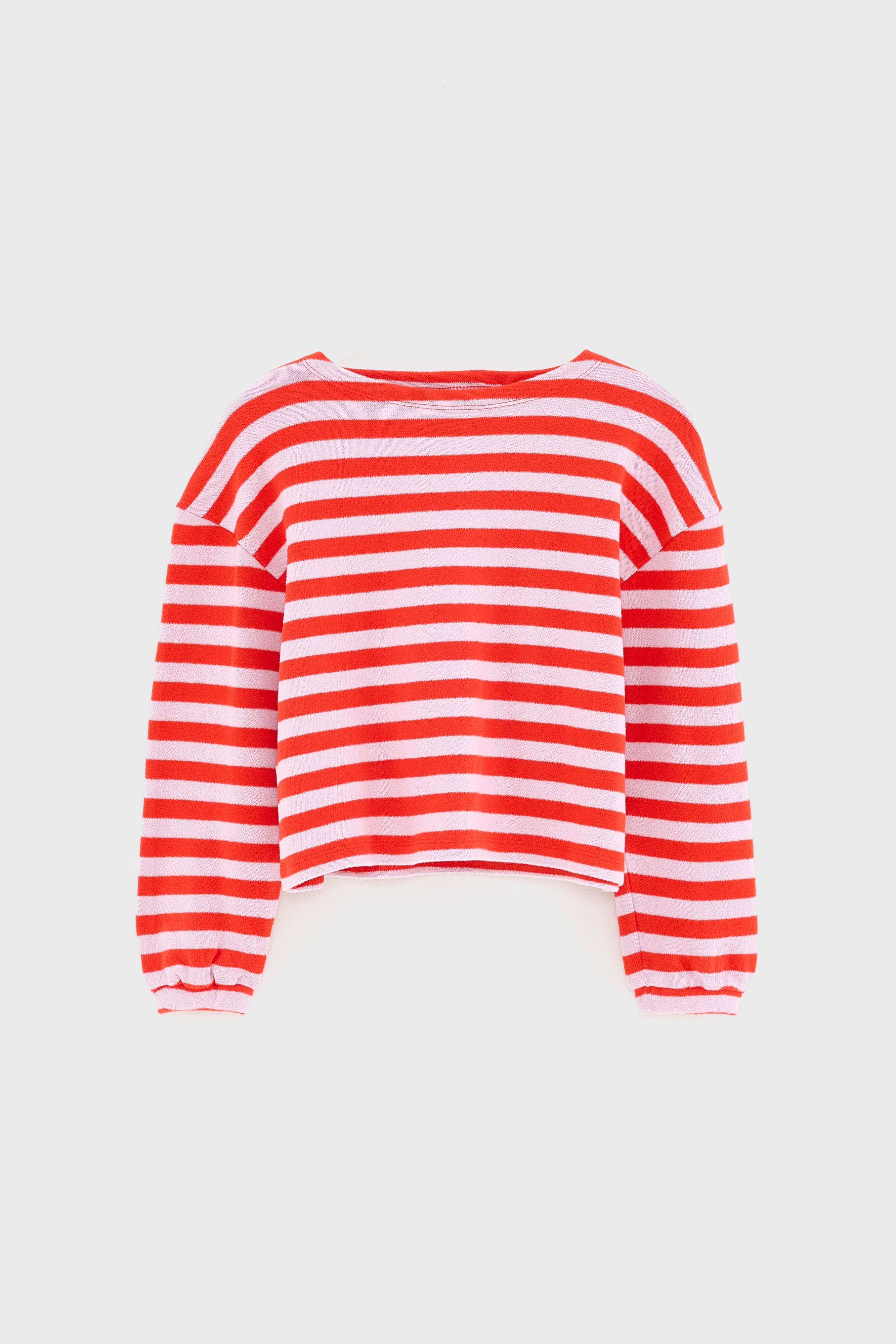 T-shirt Cropped Fasov - Guimauve / Massai red Pour Fille | Bellerose