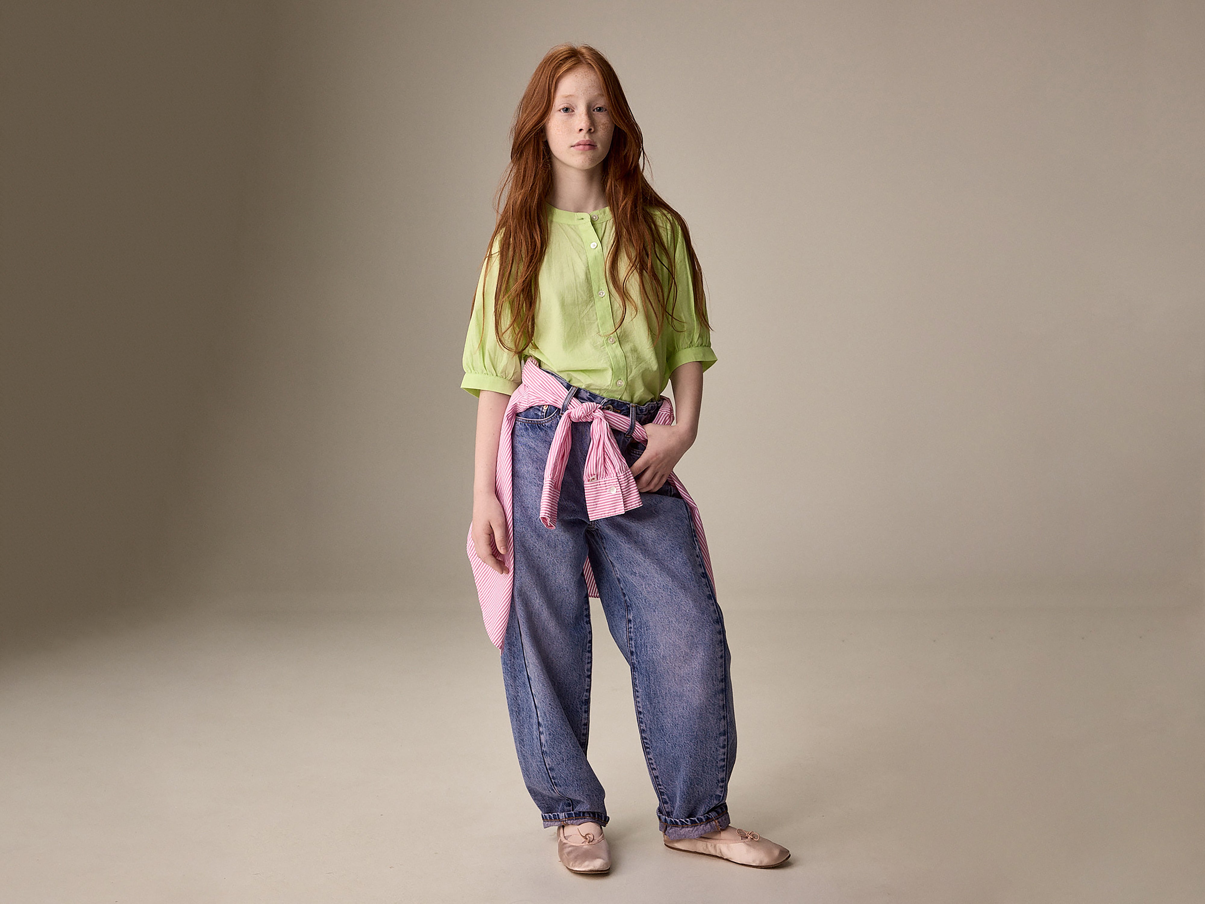 Parady balloon jeans (261 / G / PINK BLUE STONE)