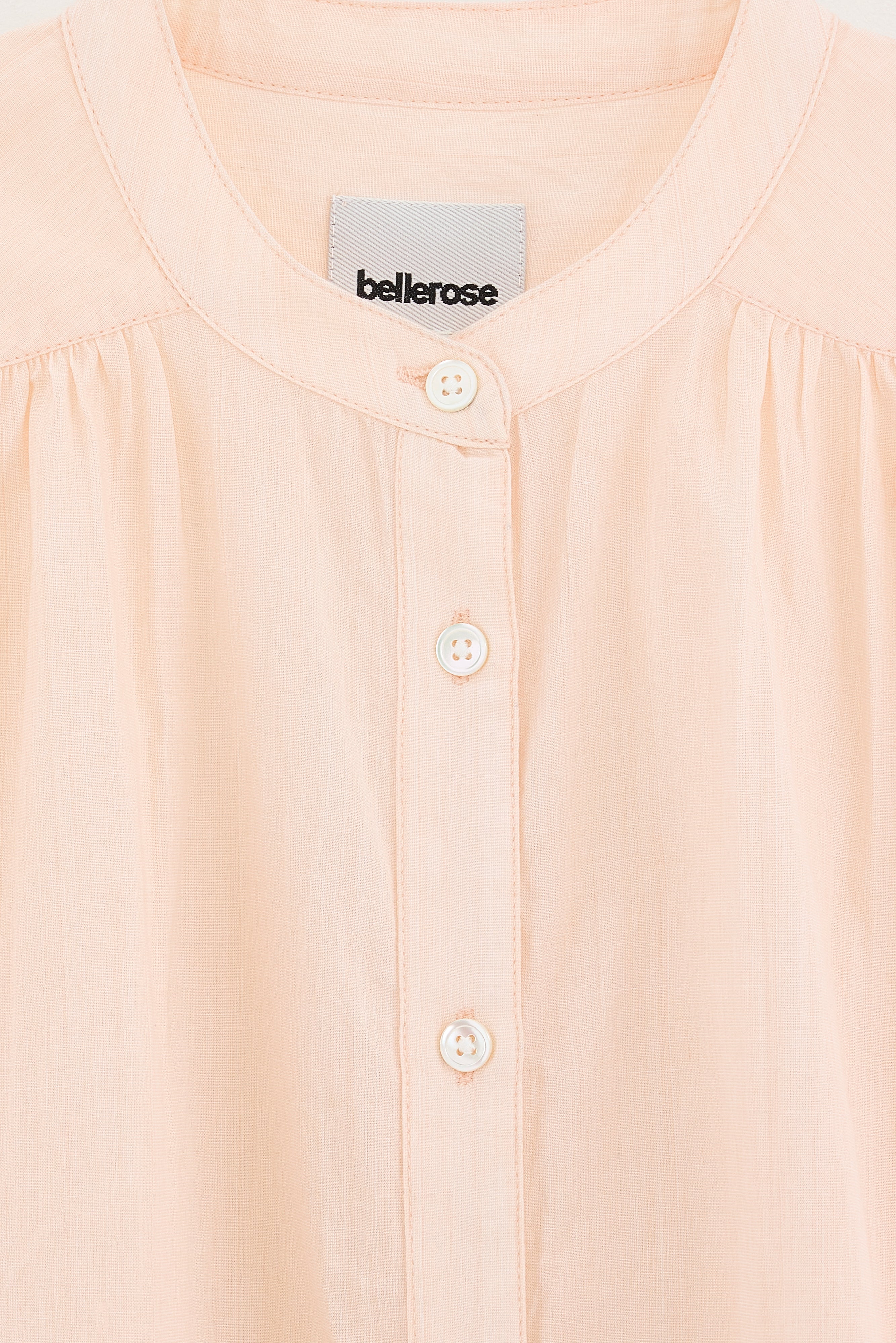 Hopsa short-sleeve blouse (261 / G / LIGHT ROSE)