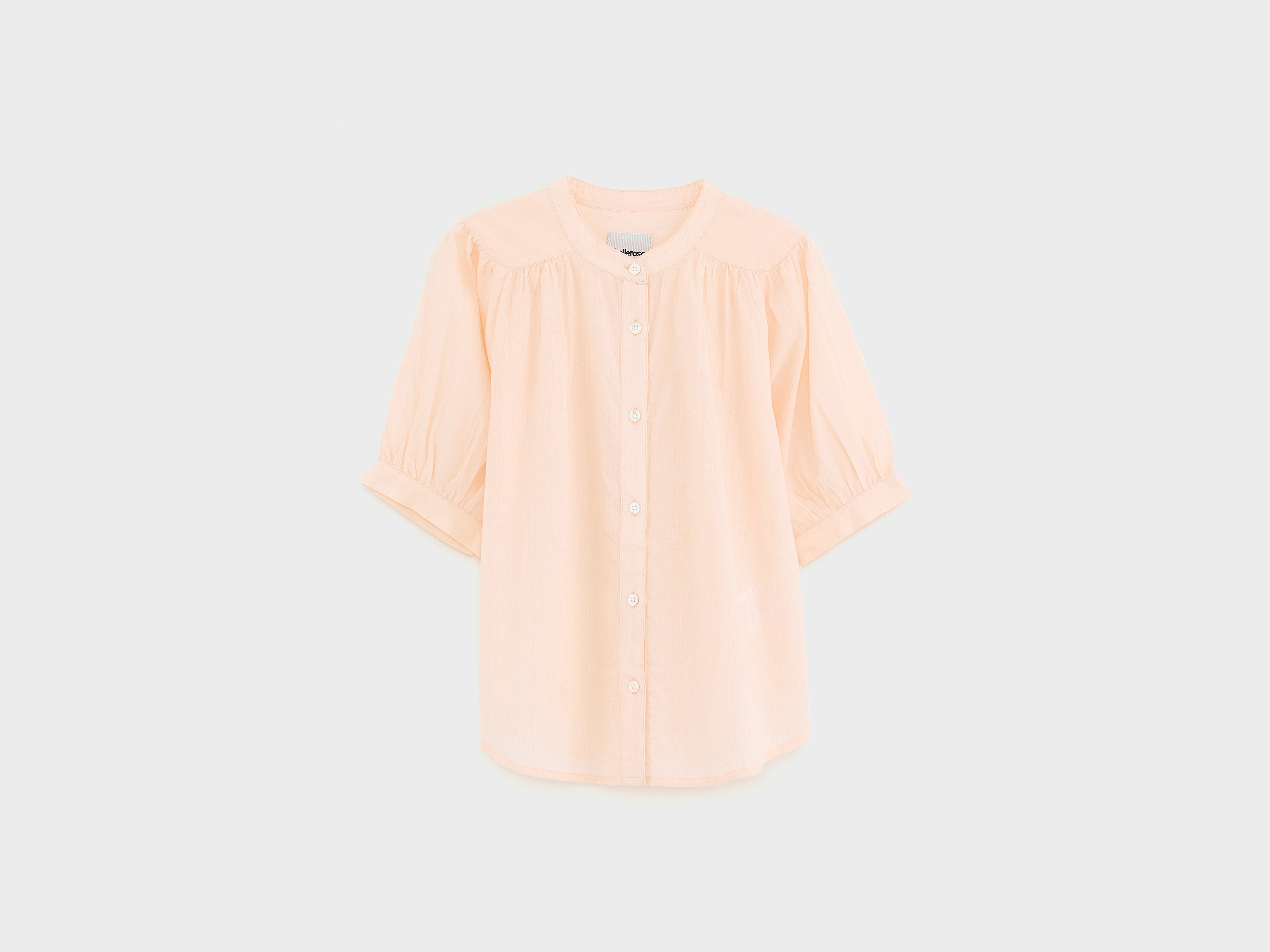 Hopsa short-sleeve blouse (261 / G / LIGHT ROSE)