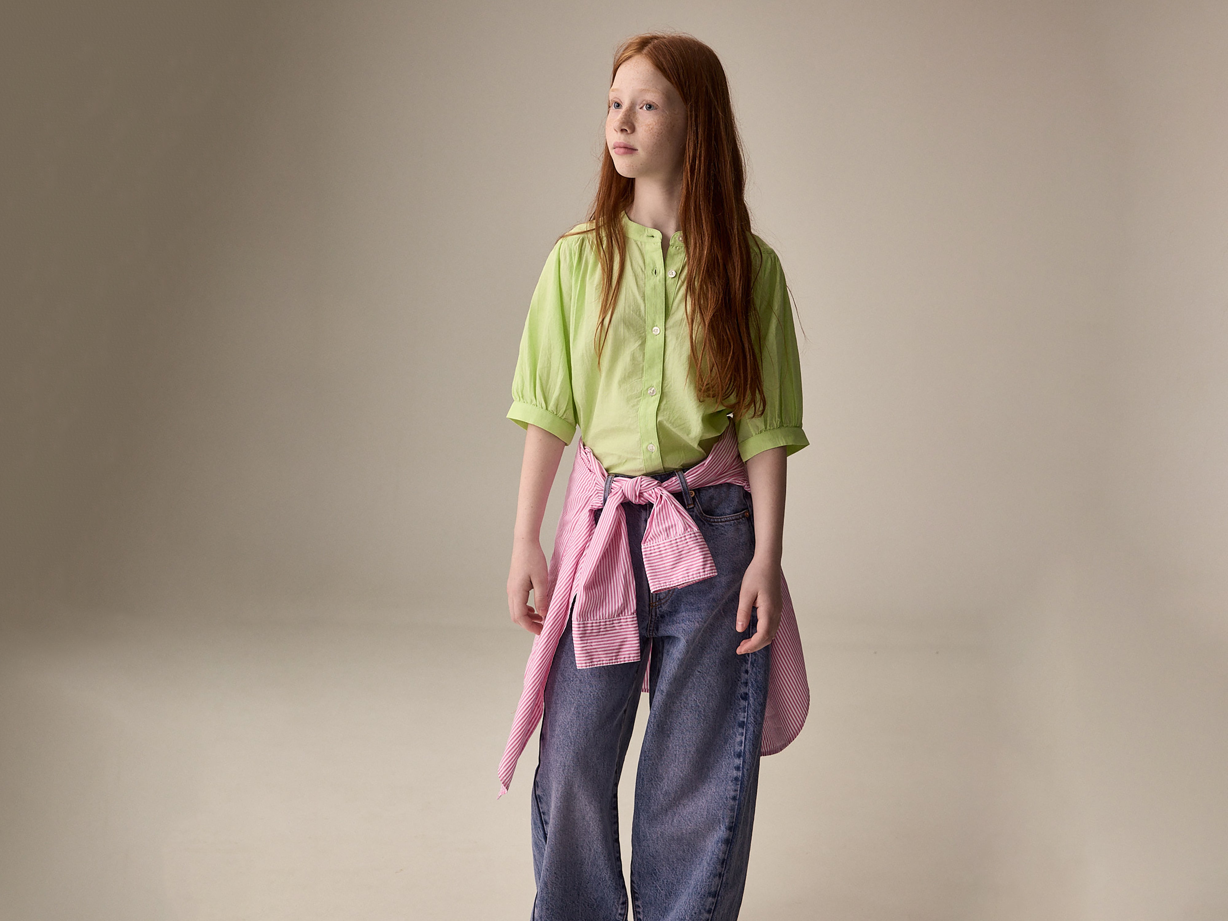 Hopsa short-sleeve blouse (261 / G / PARADISE)