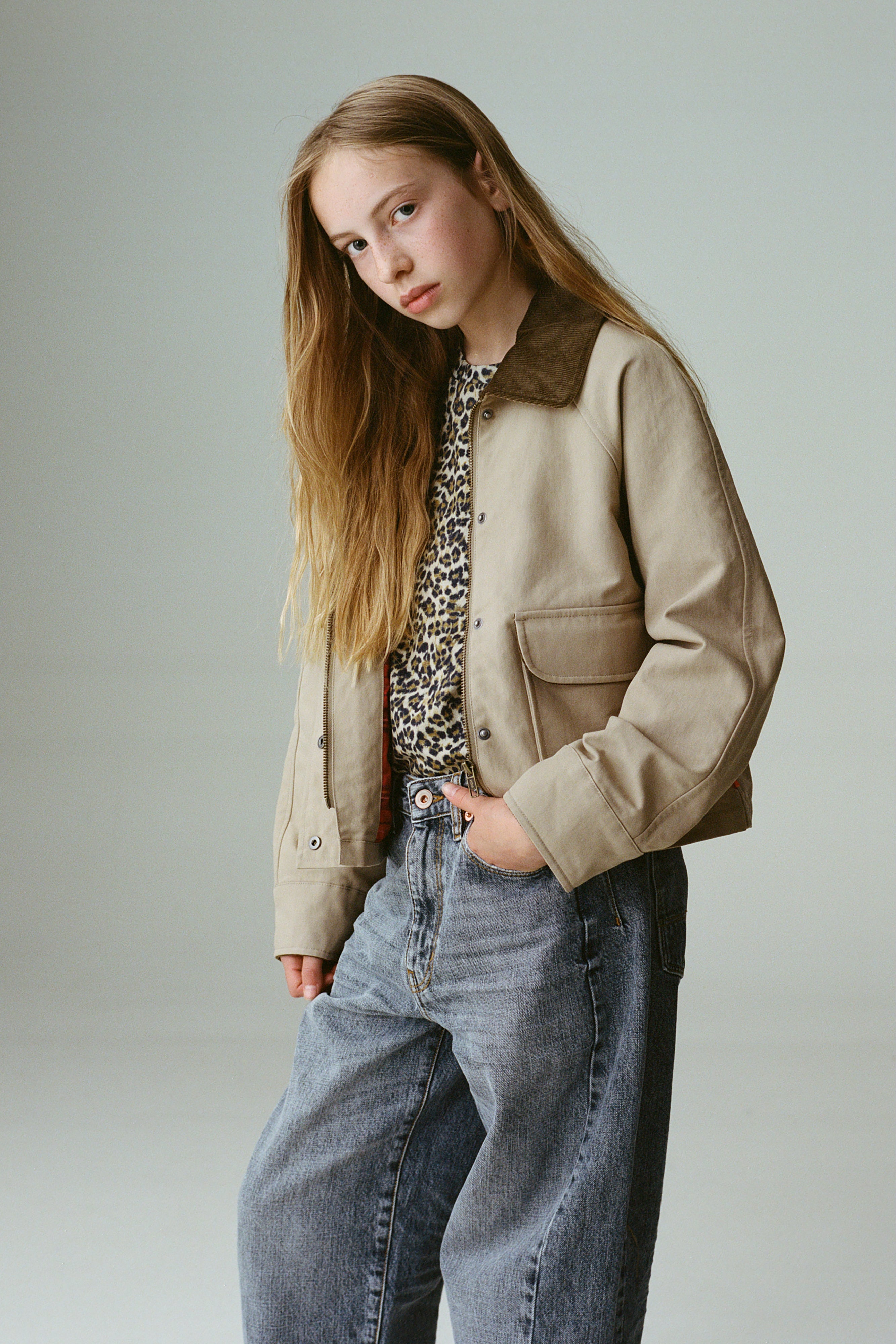 Hack cropped jacket (261 / G / CLAY)