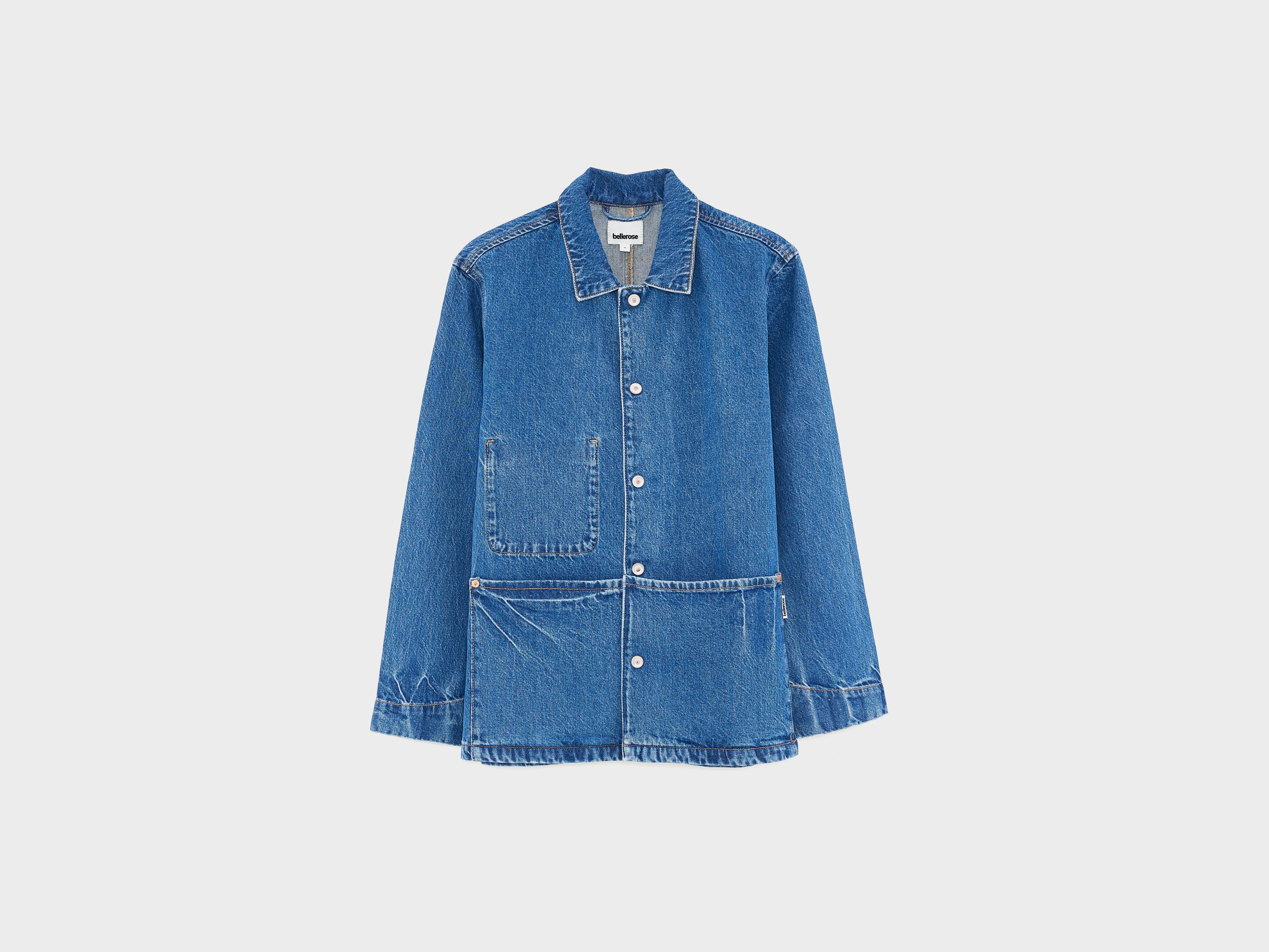 Wayapp denim jacket (261 / B / MD BLUE MARBLE)