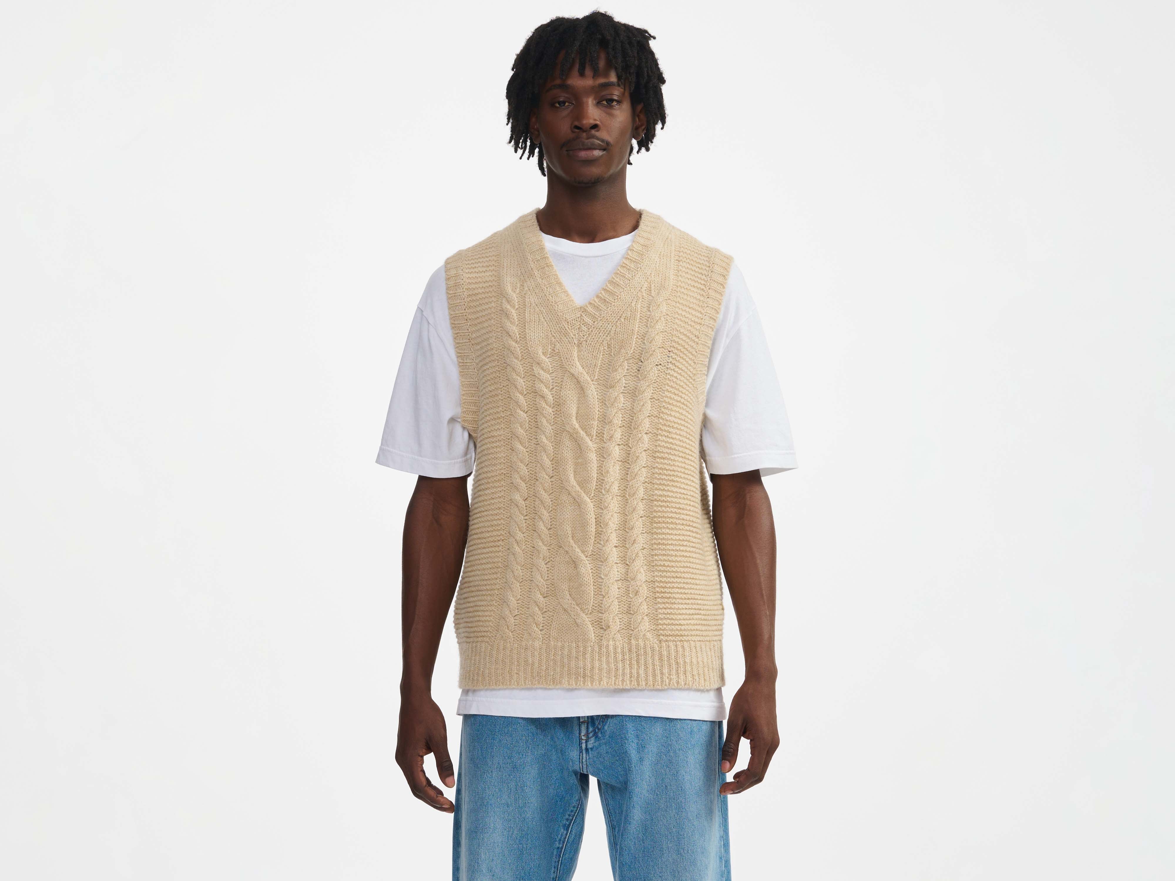 nor knit vest (241 / M / BEIGE MELANGE)