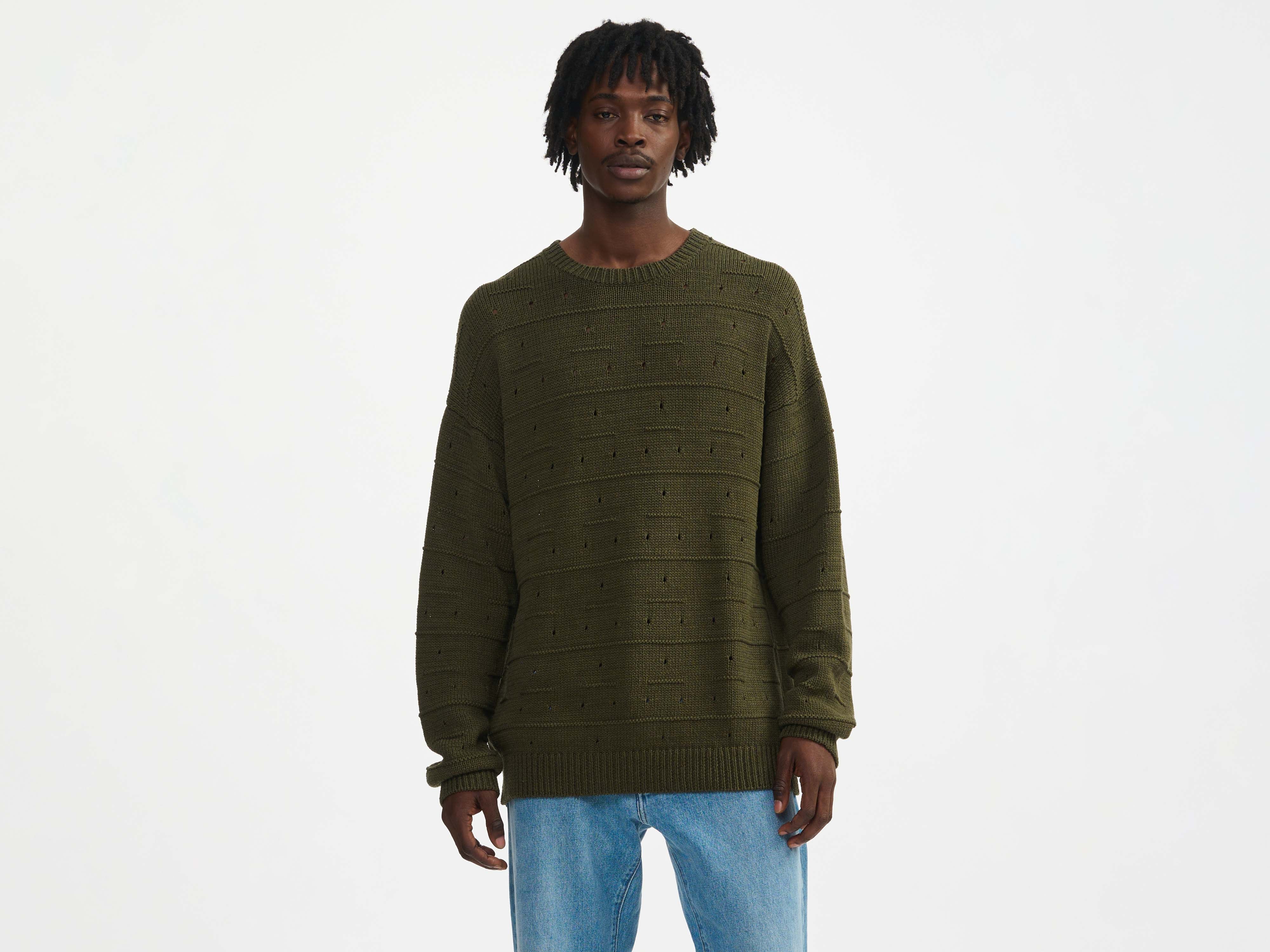 accro sweater (241 / M / OLIVE NIGHT)