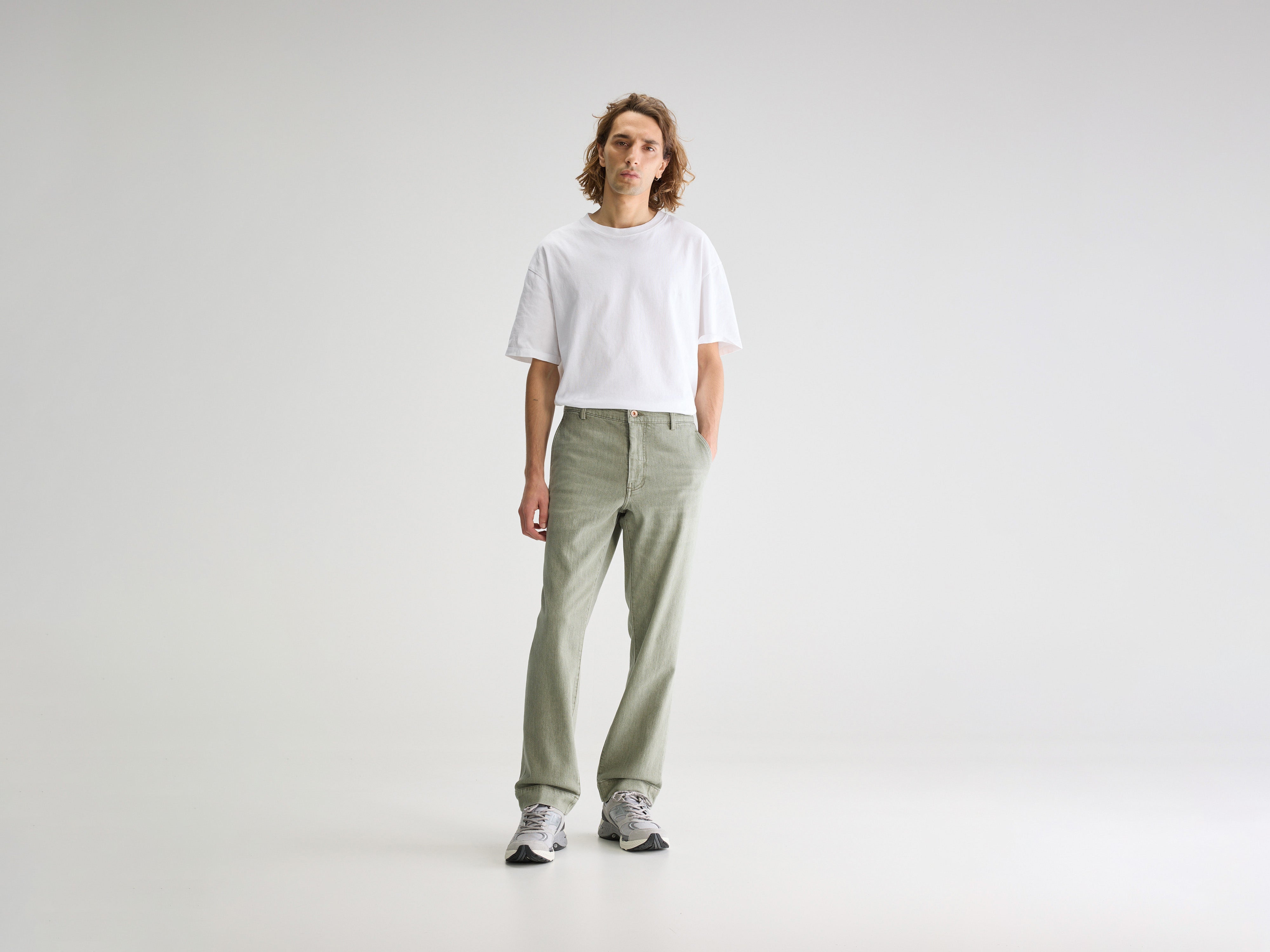 Pen straight jeans (251 / M / USED DUSTY OLIVE)