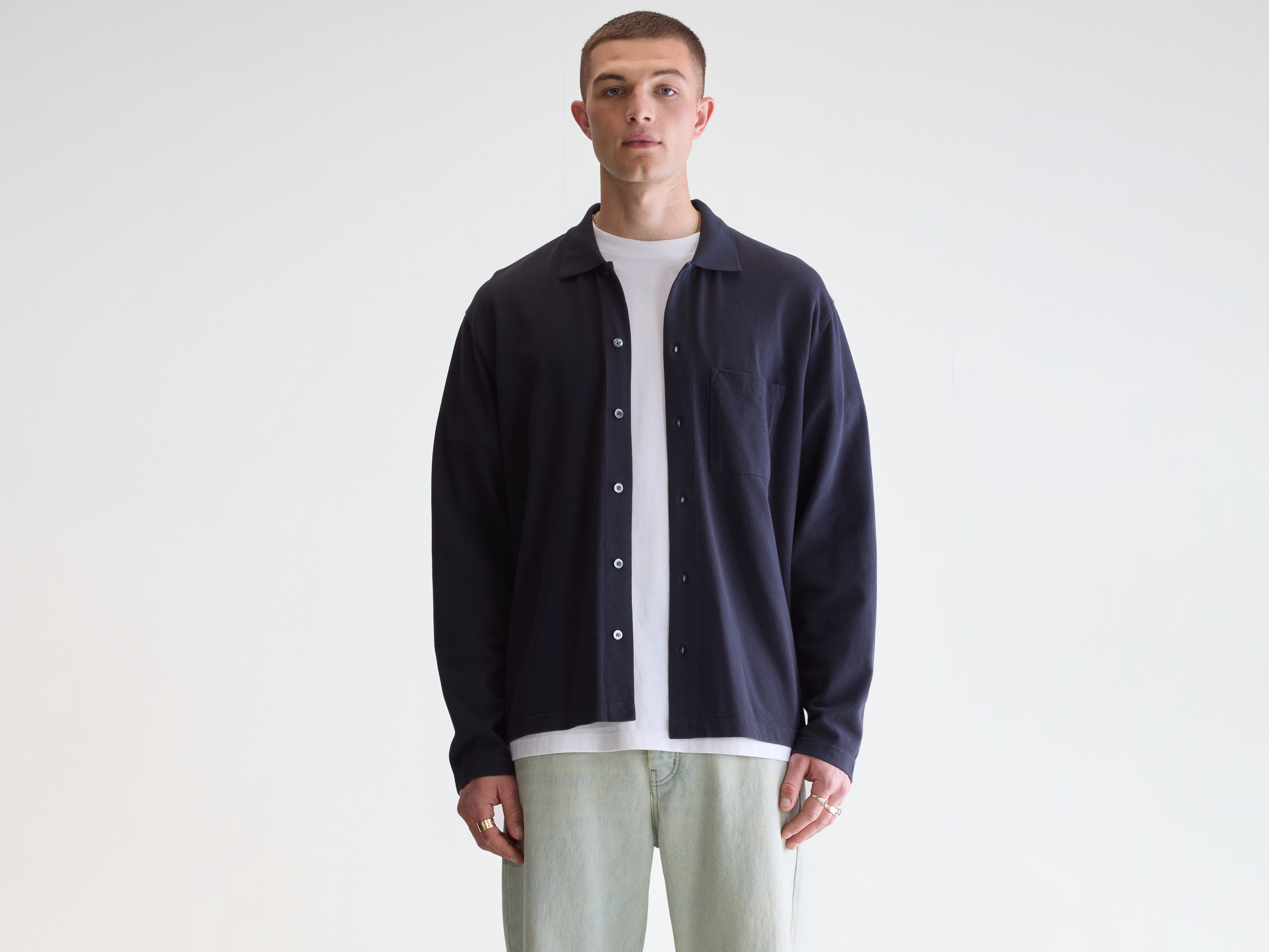 Vision long-sleeve polo (252 / M / NAVY)