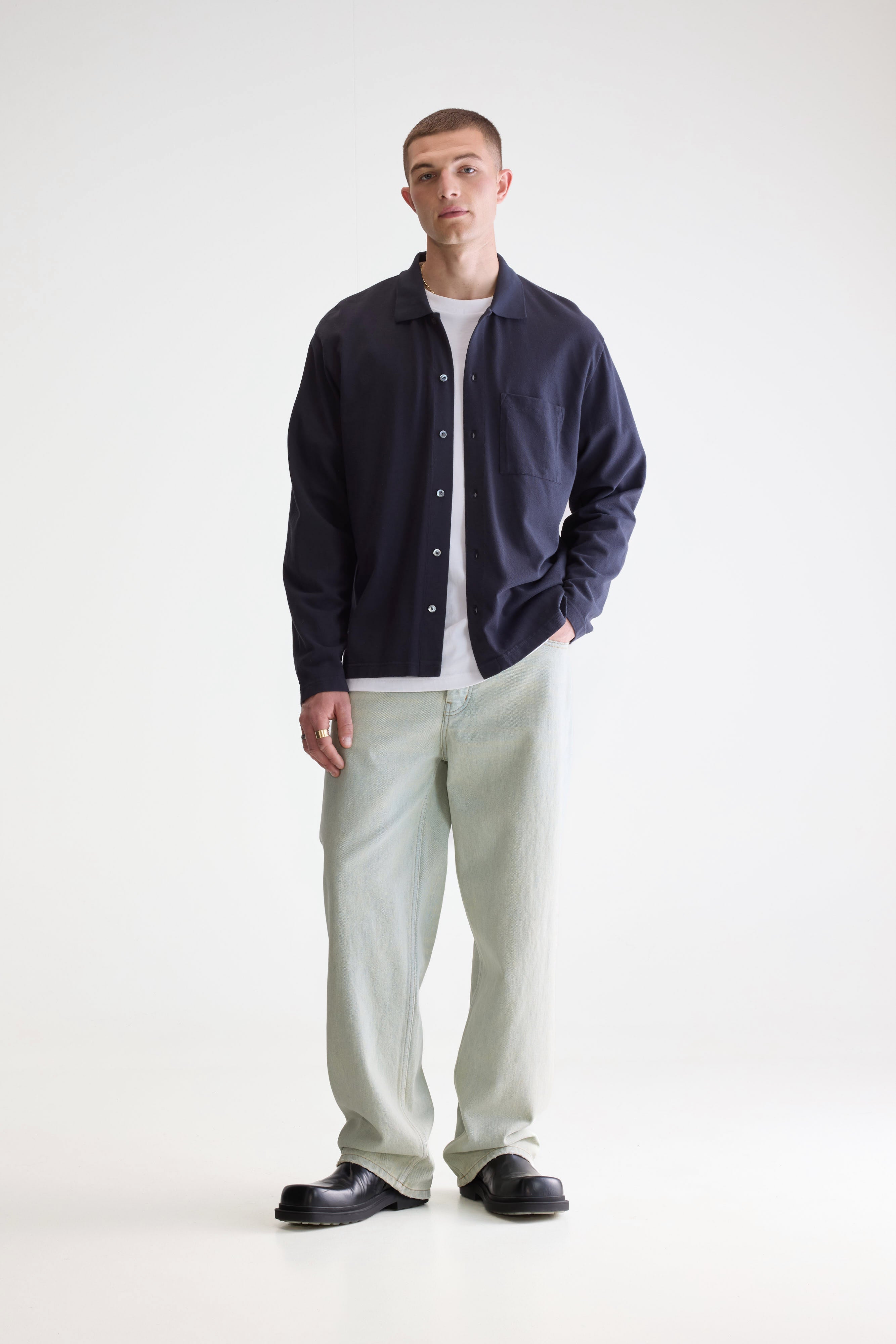 Vision long-sleeve polo (252 / M / NAVY)