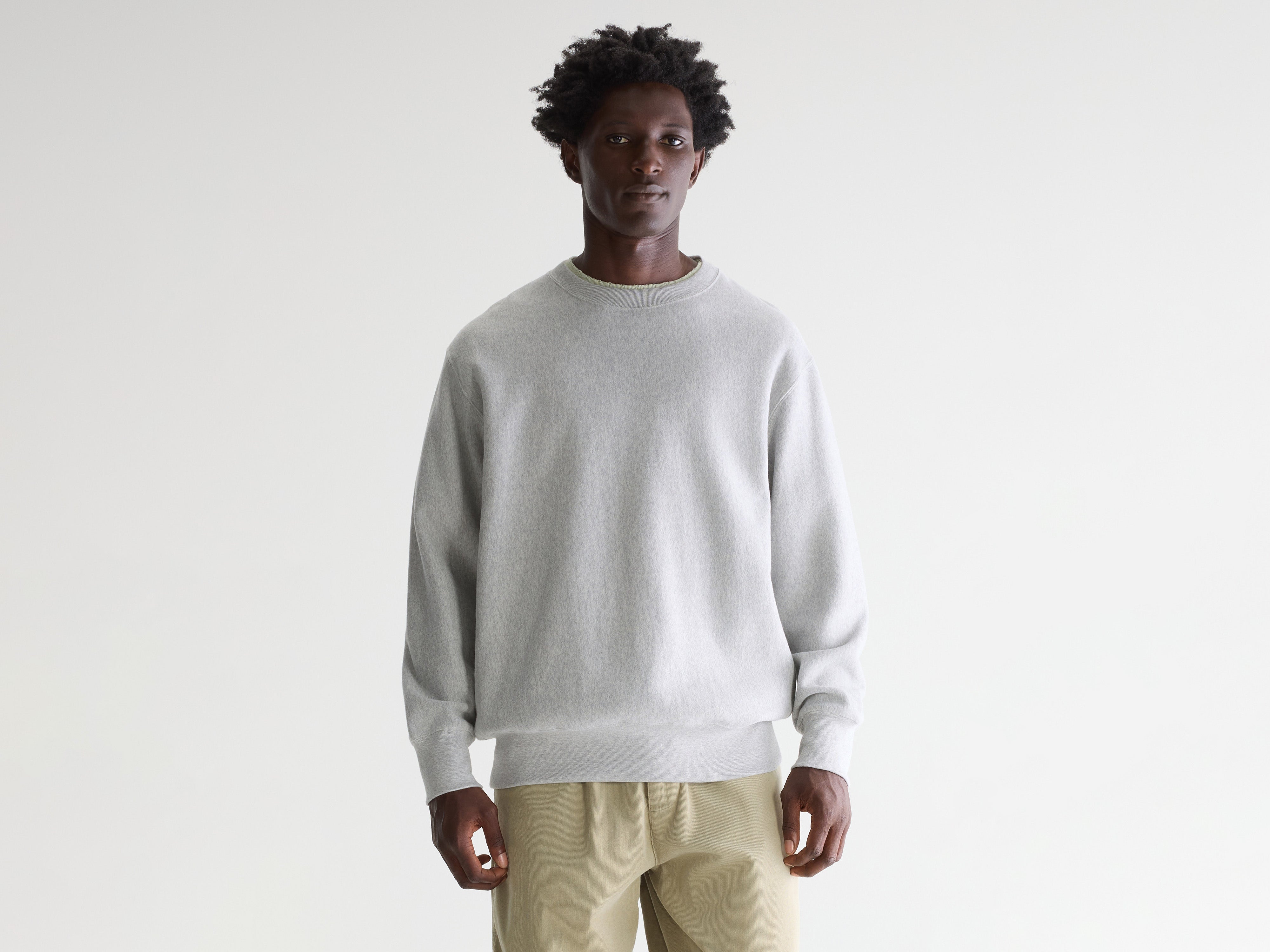 Flake crewneck sweatshirt (242 / M / H. GREY)