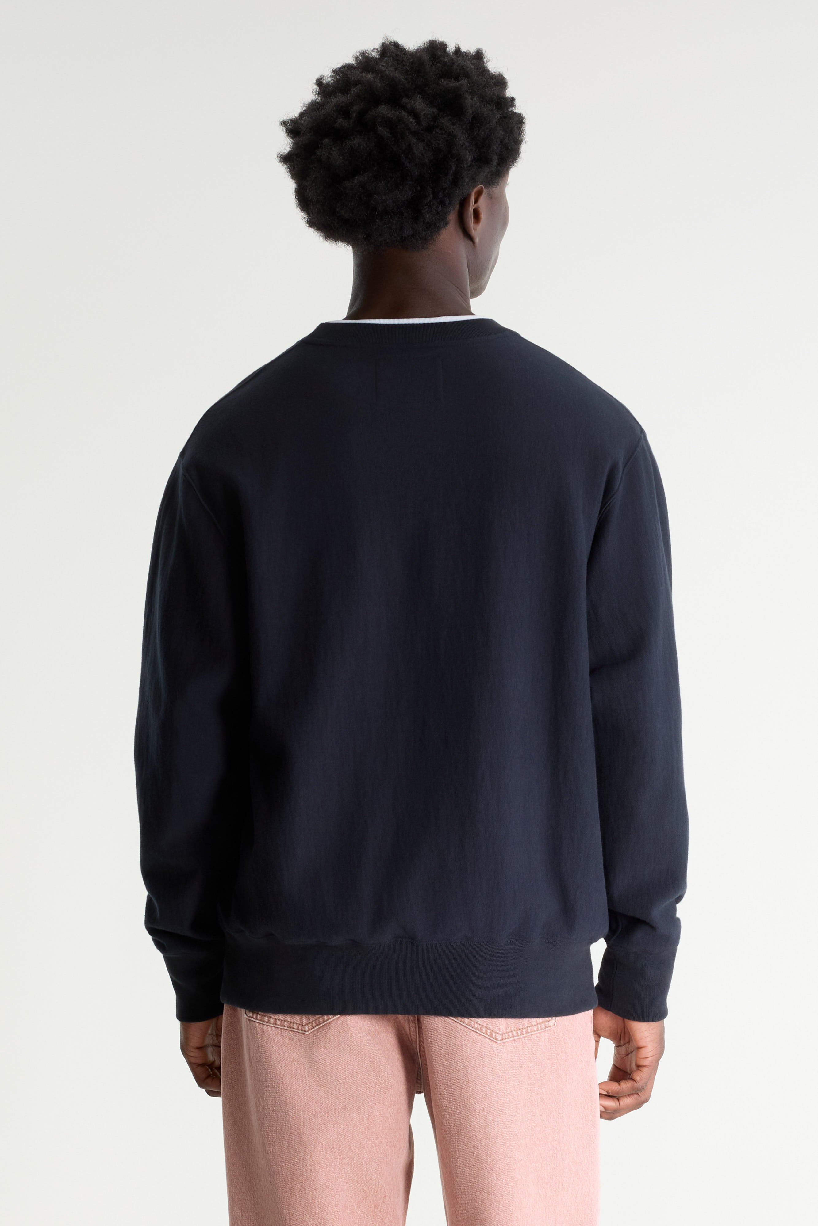 Flake crewneck sweatshirt (242 / M / NAVY)