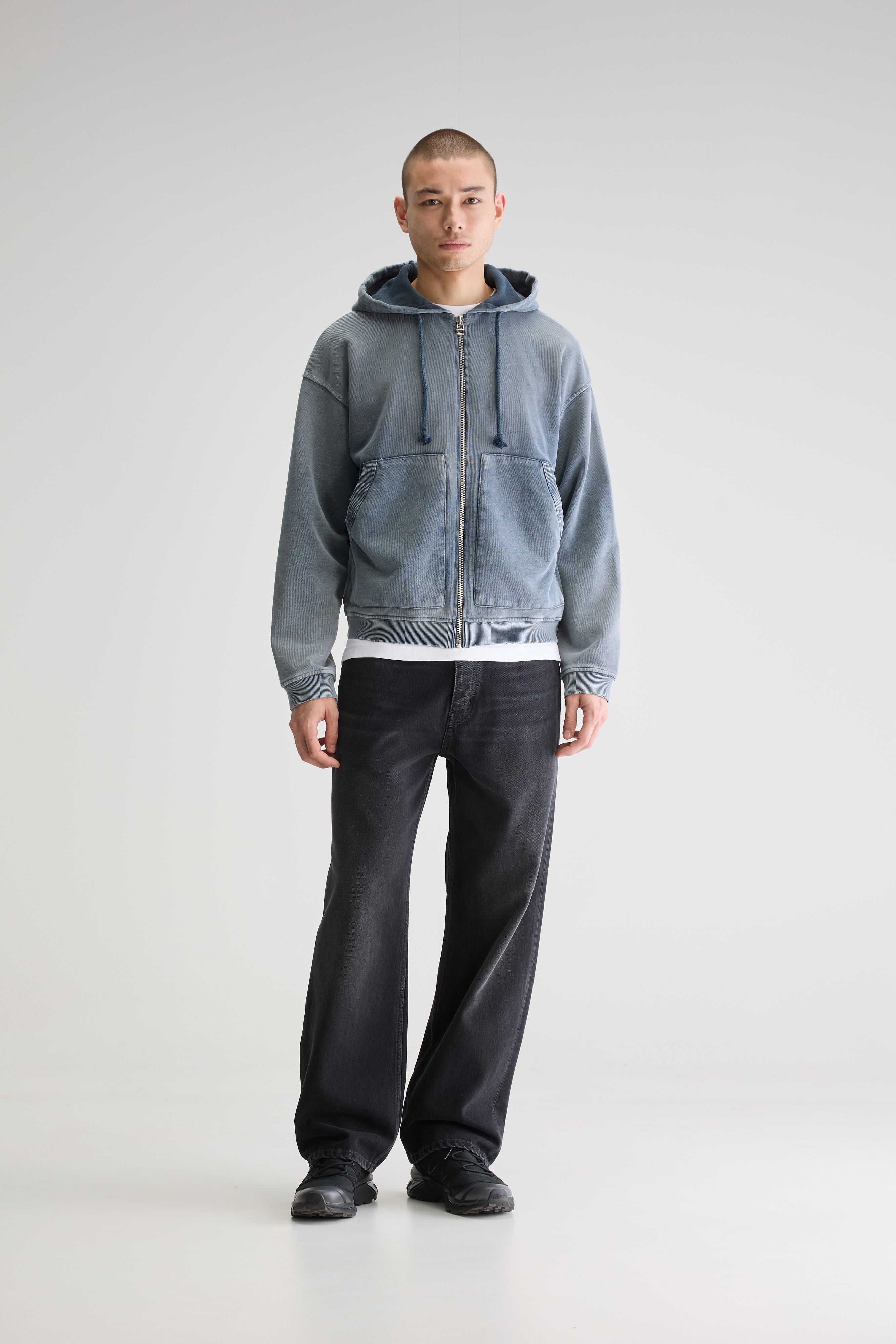 Falkon hoodie met rits (251 / M / NAVY)