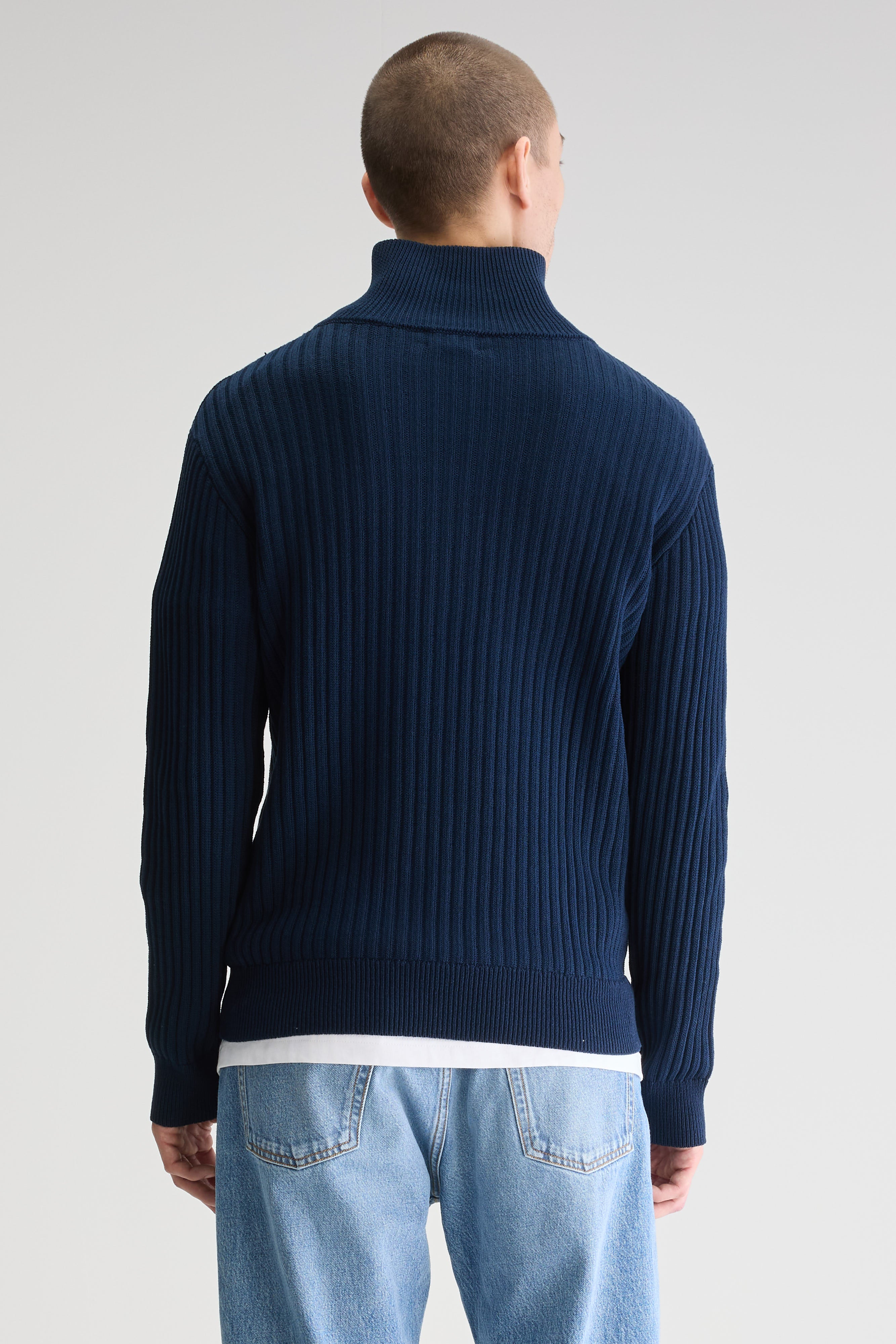 Asiz half-zip sweater (251 / M / NAVY)