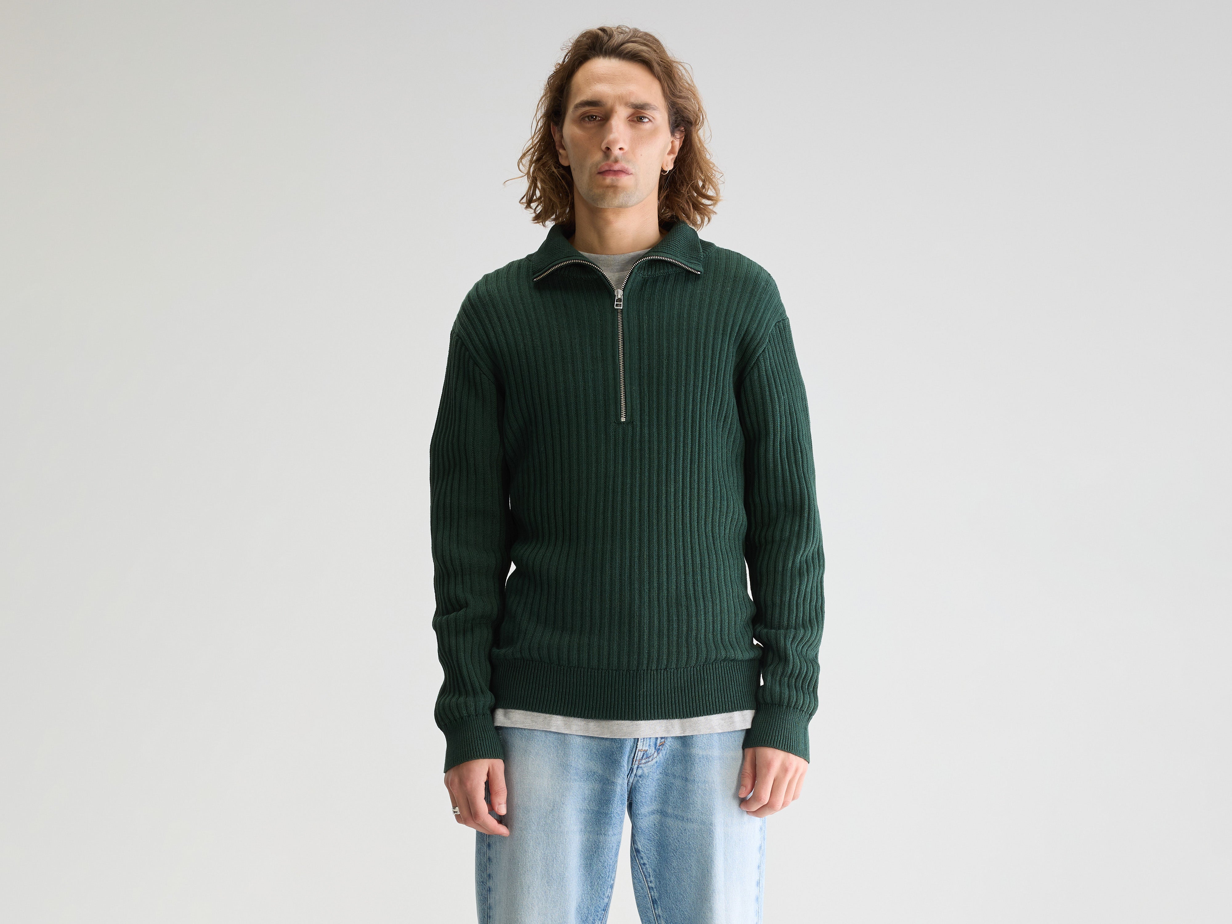 Asiz half-zip sweater (251 / M / SAGE)
