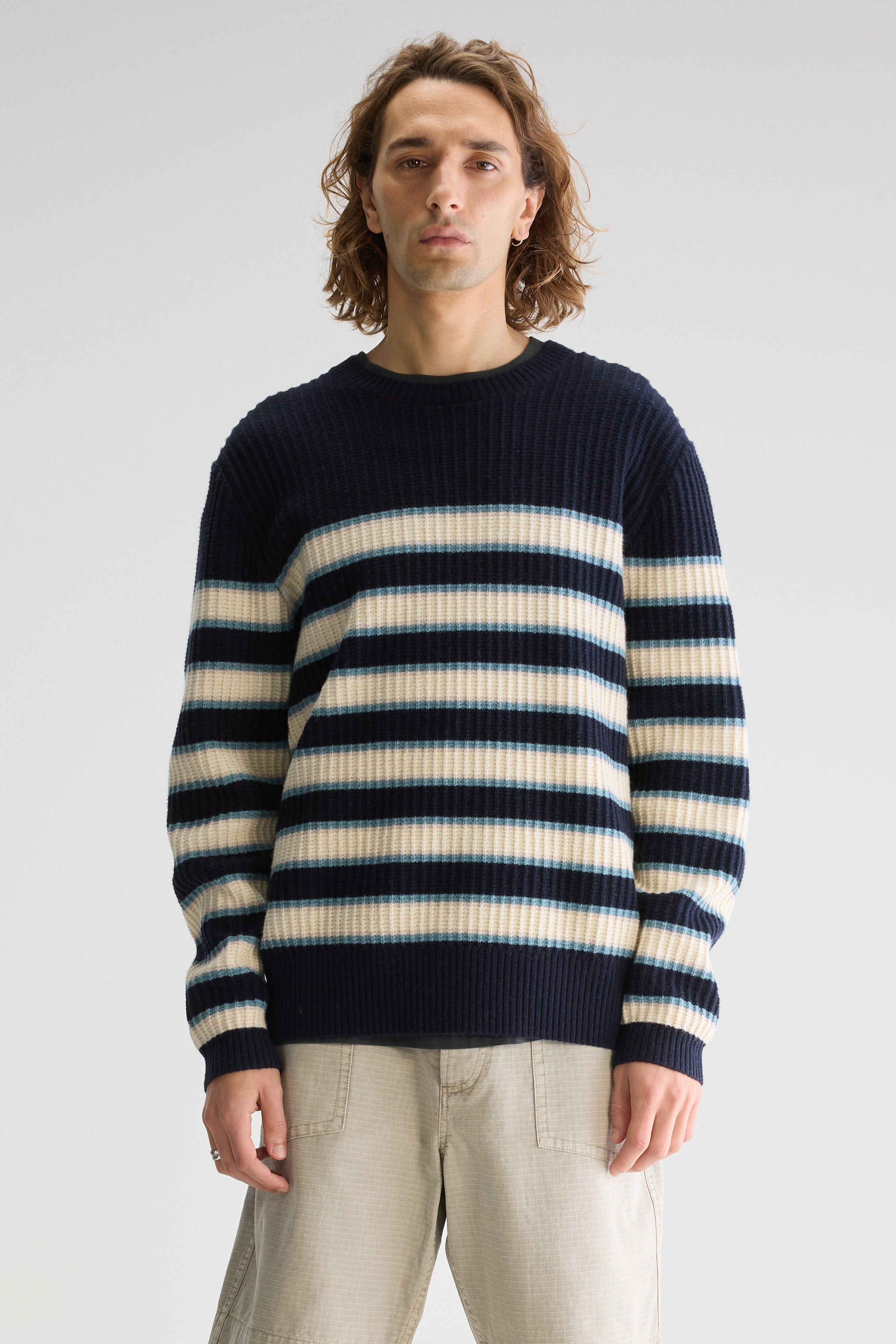 Geivy Trui Met Ronde Hals - Blue eyes / Milky way / Navy Voor Heren | Bellerose