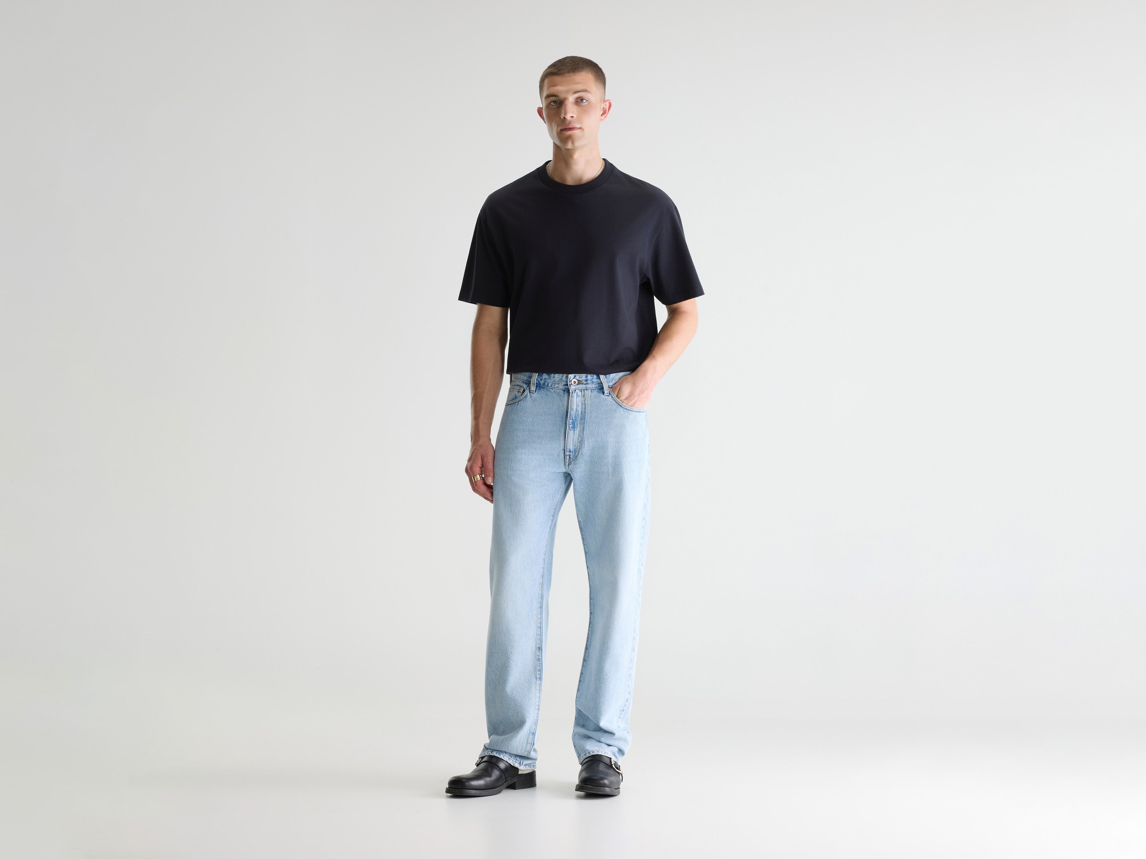 Denim N. 09 rechte jeans (261 / M / USED LT BLUE)