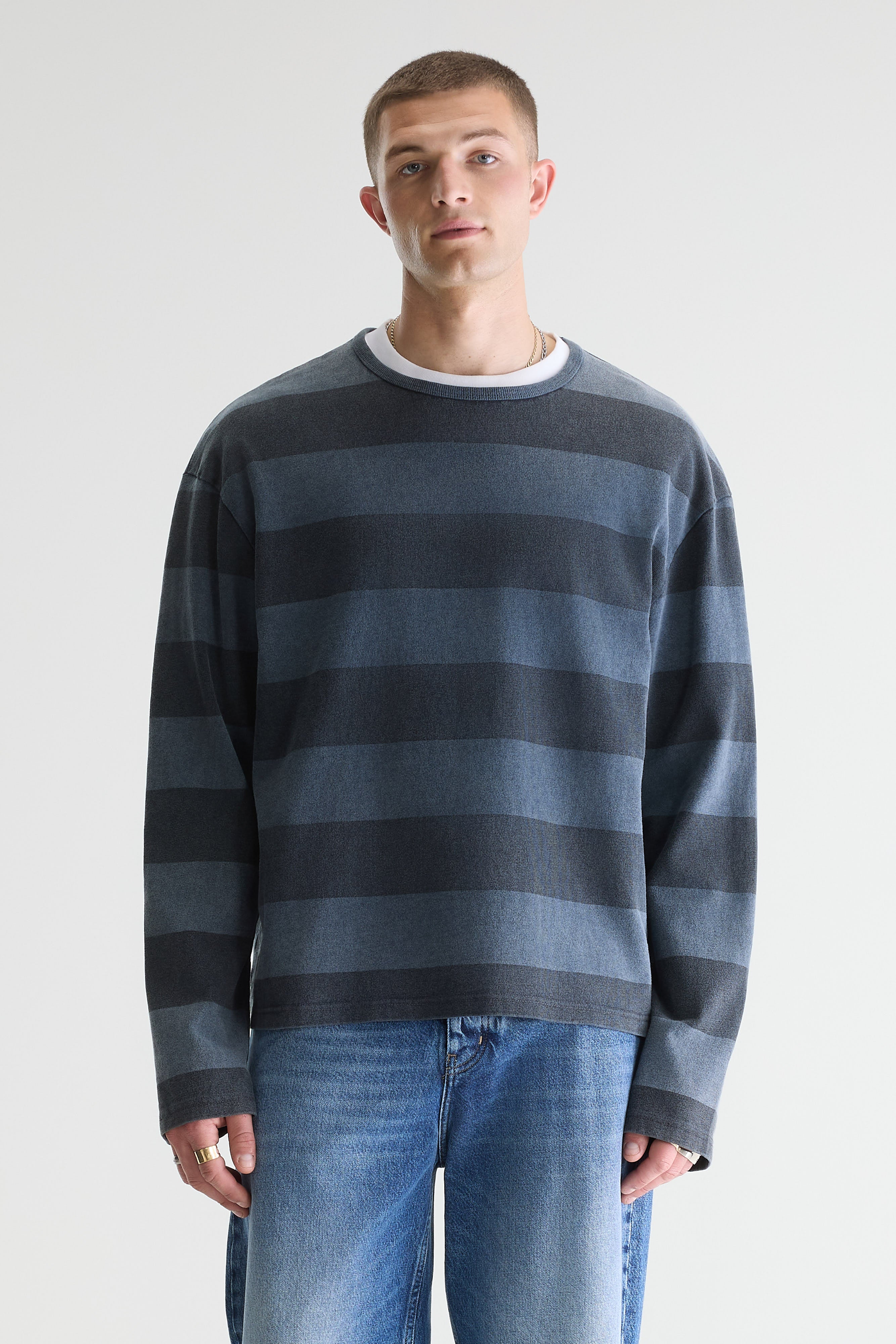 Fuller Long-sleeve T-shirt - Dark navy / Pirate For Men | Bellerose