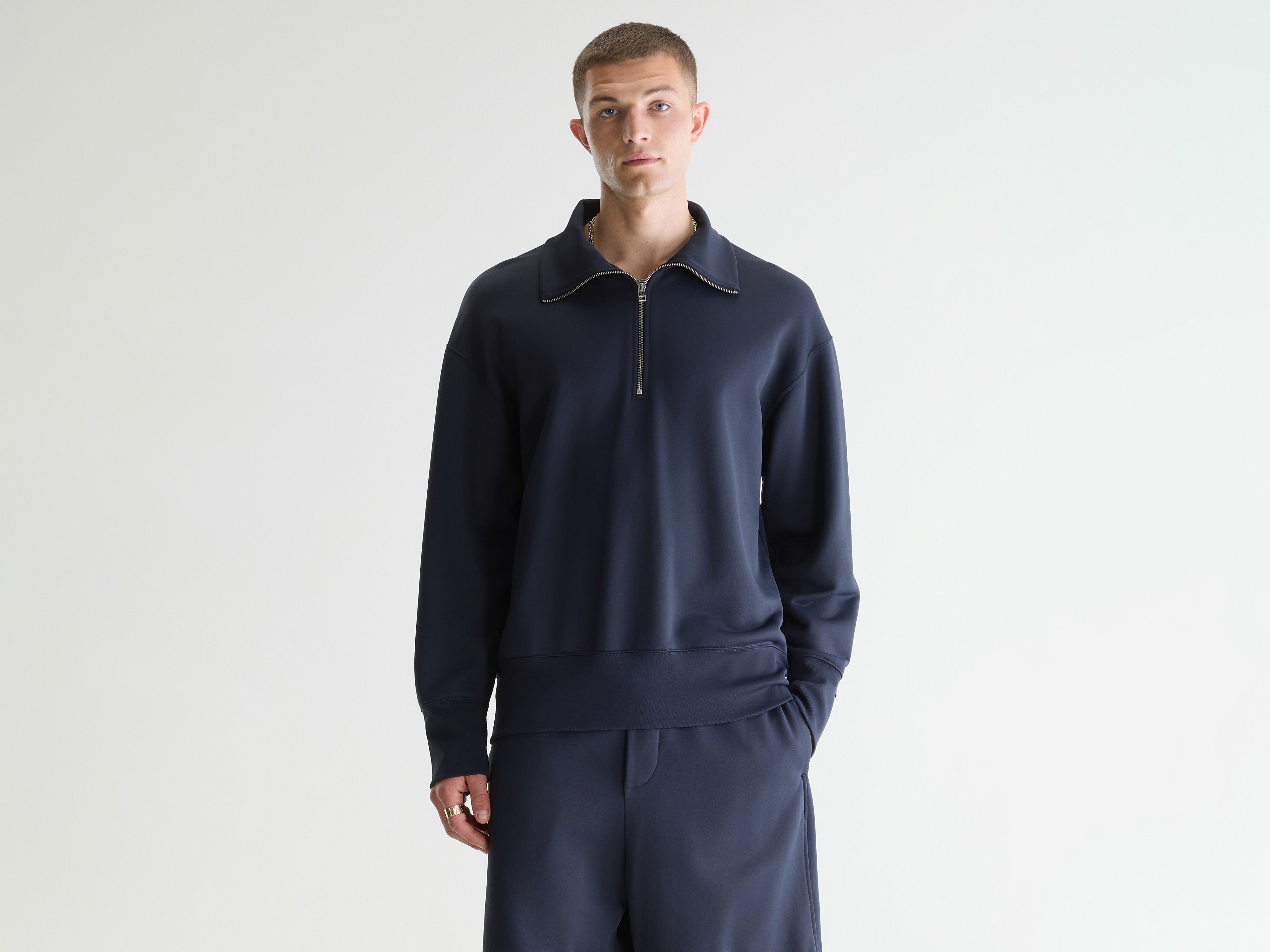 Faber half-zip sweatshirt (261 / M / DARK NAVY)