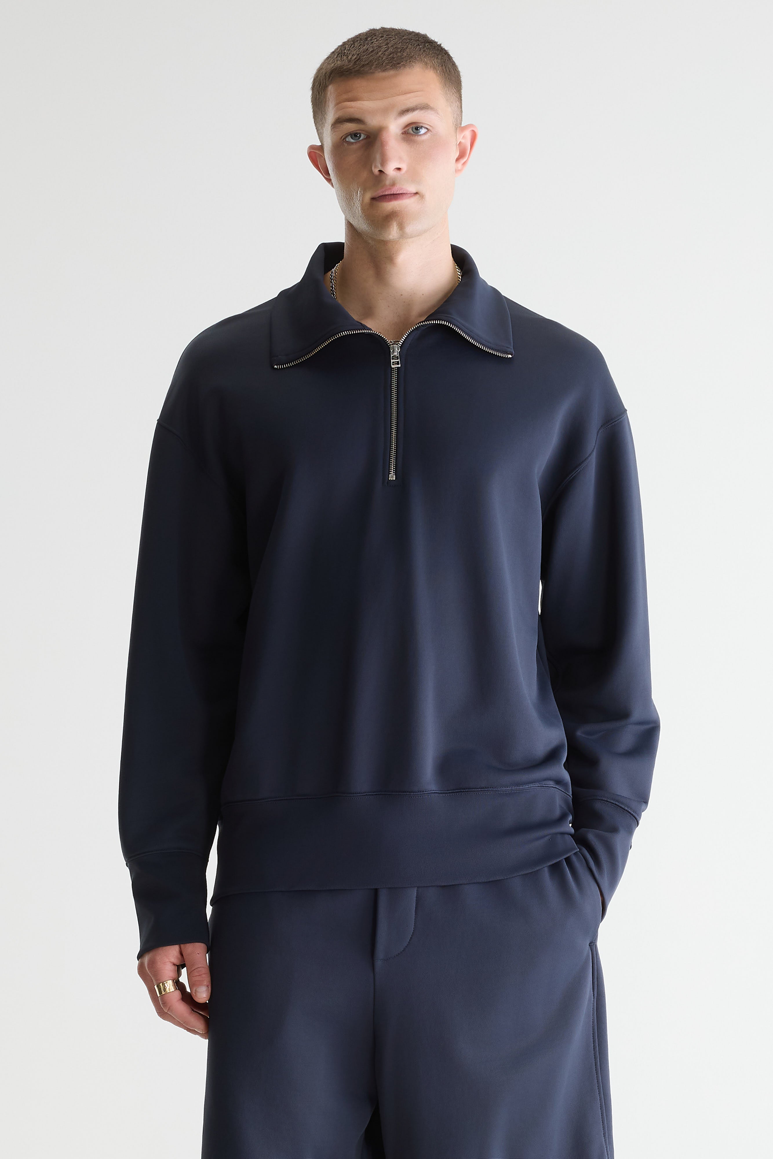Faber Half-zip Sweatshirt - Dark navy For Men | Bellerose