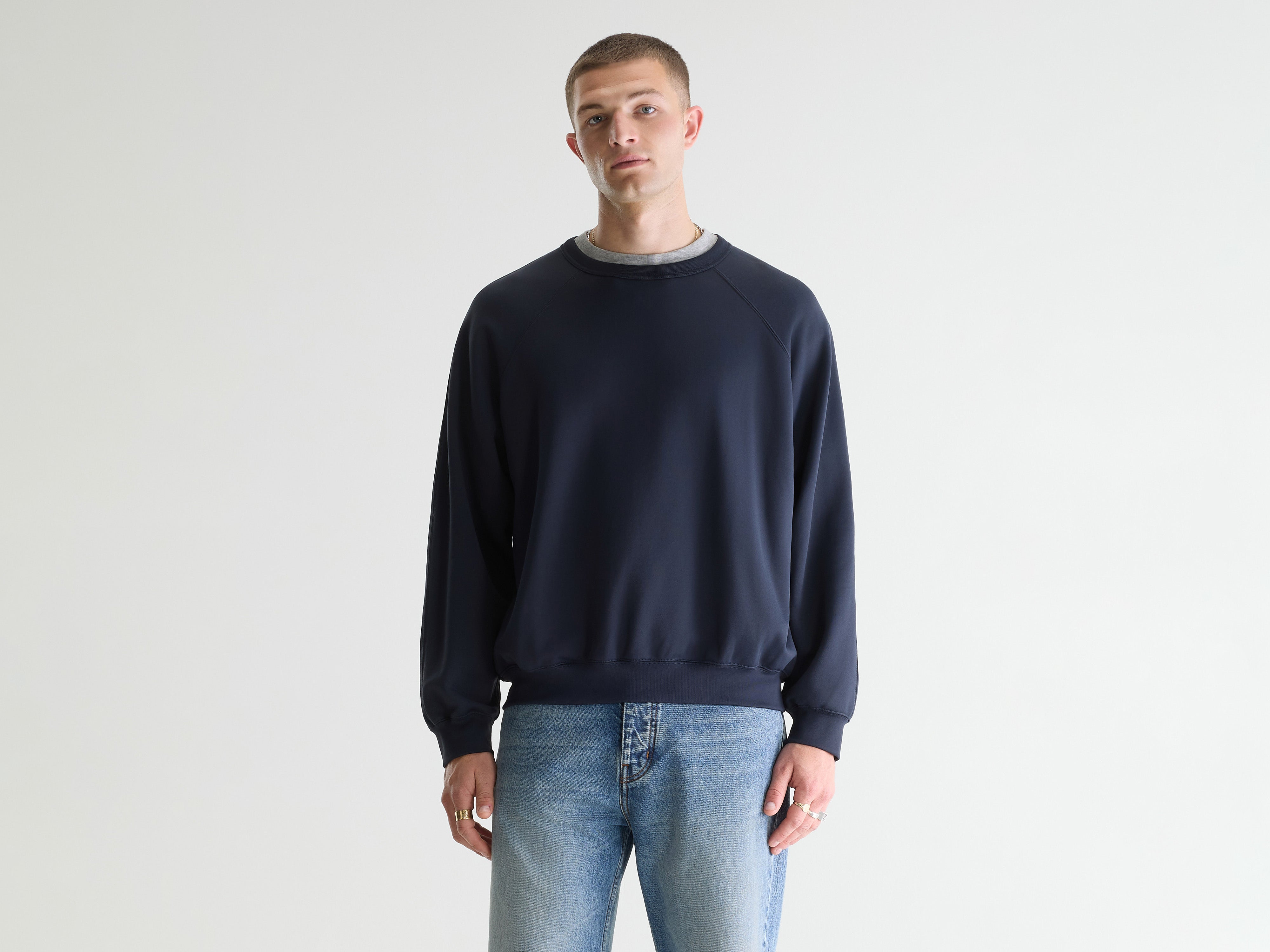 Fablan crewneck sweatshirt (261 / M / DARK NAVY)