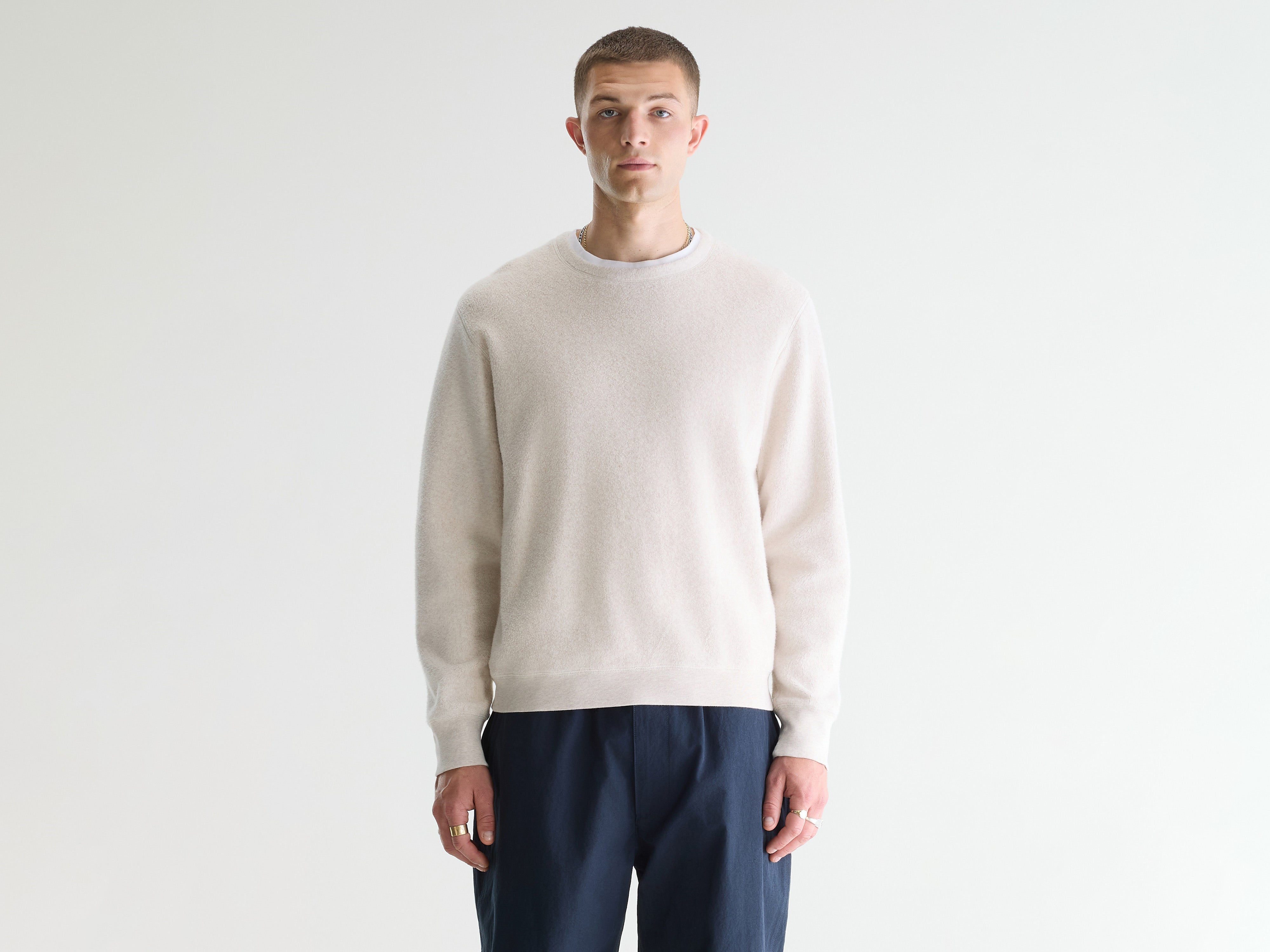 Matt crewneck sweatshirt (261 / M / CALCAIRE)
