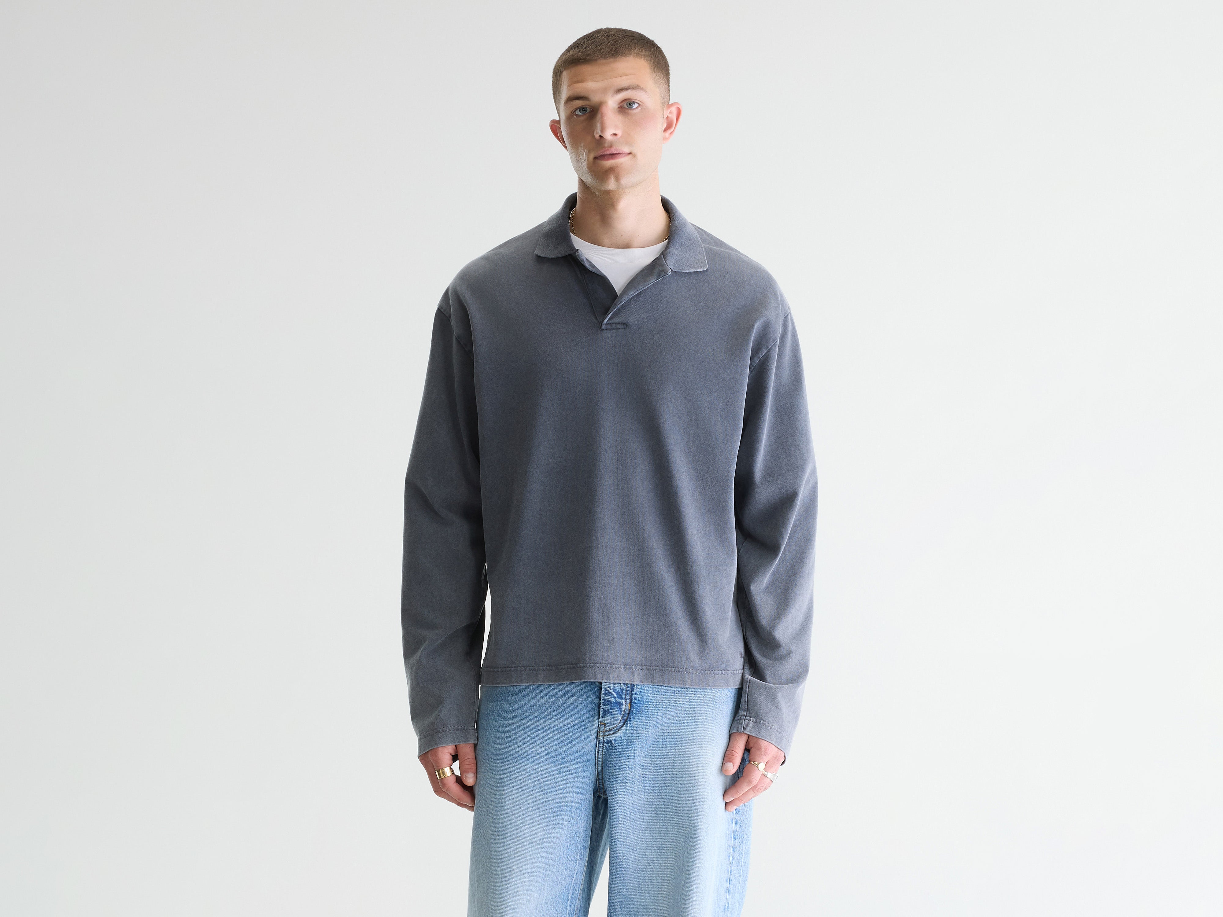Vlugies long-sleeve polo (261 / M / NAVY)