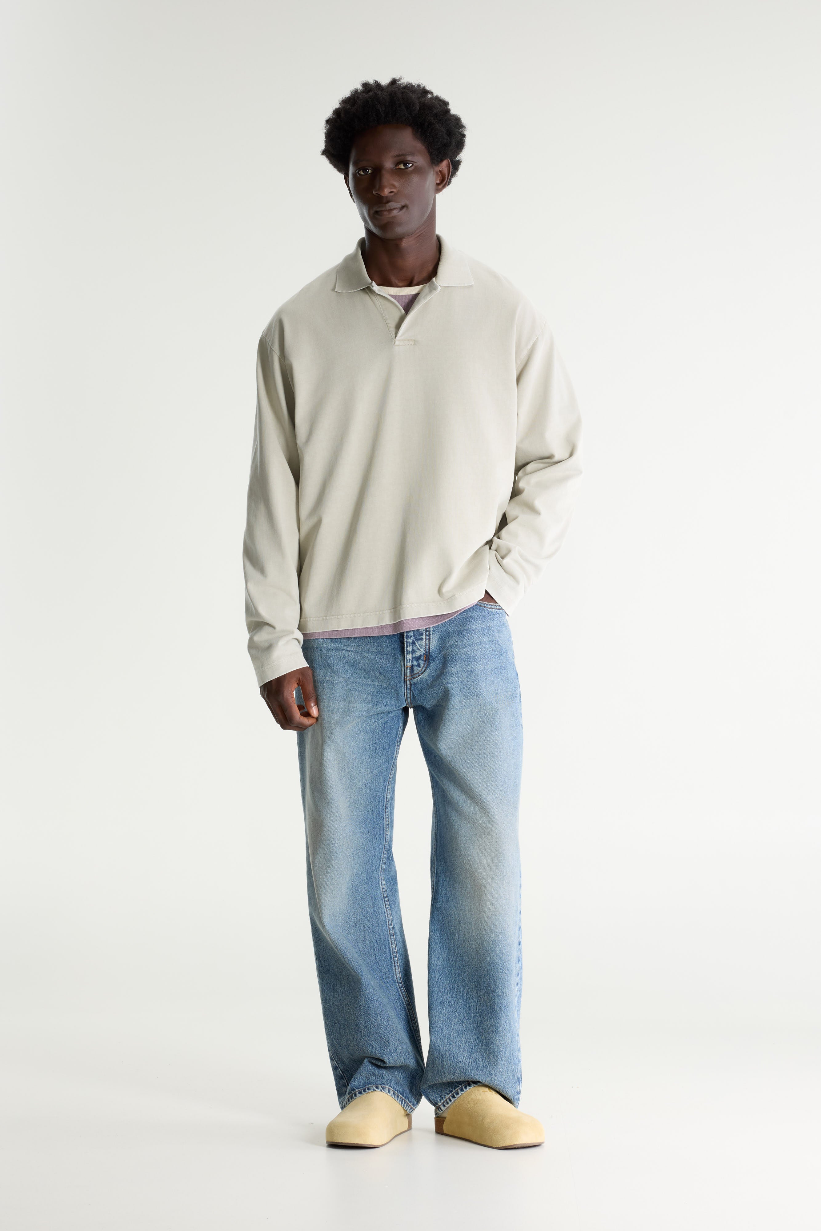 Vlugies long-sleeve polo (261 / M / NICKEL)