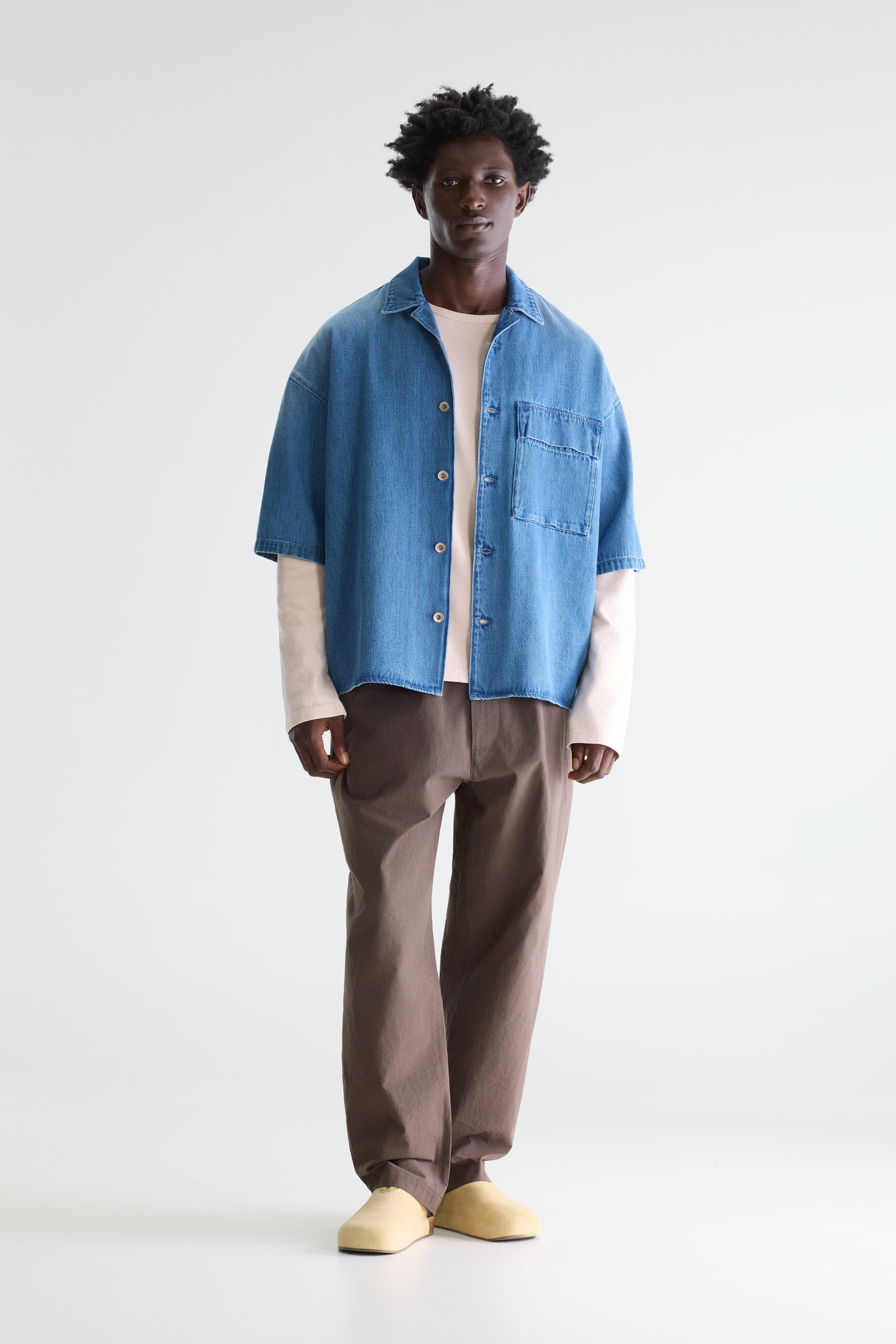 Prim denim shirt (261 / M / HVY STONE WASH)