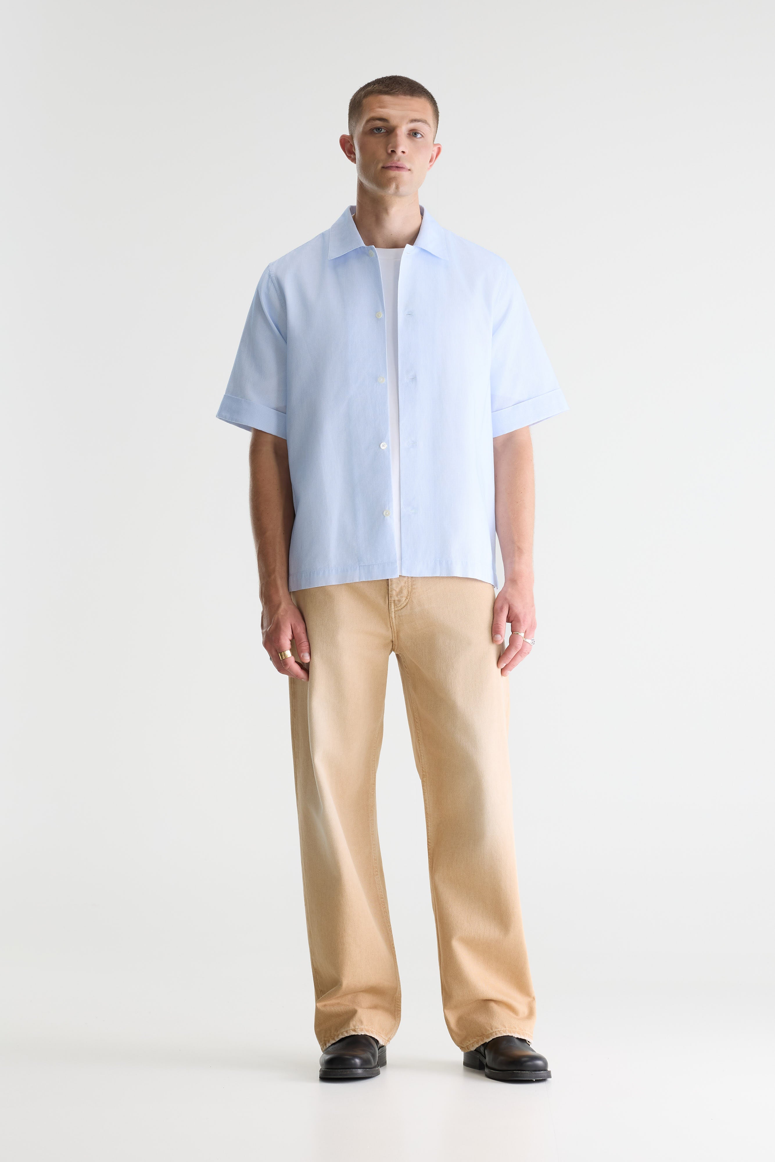 Flint micro-checked shirt (261 / M / CHECK A)