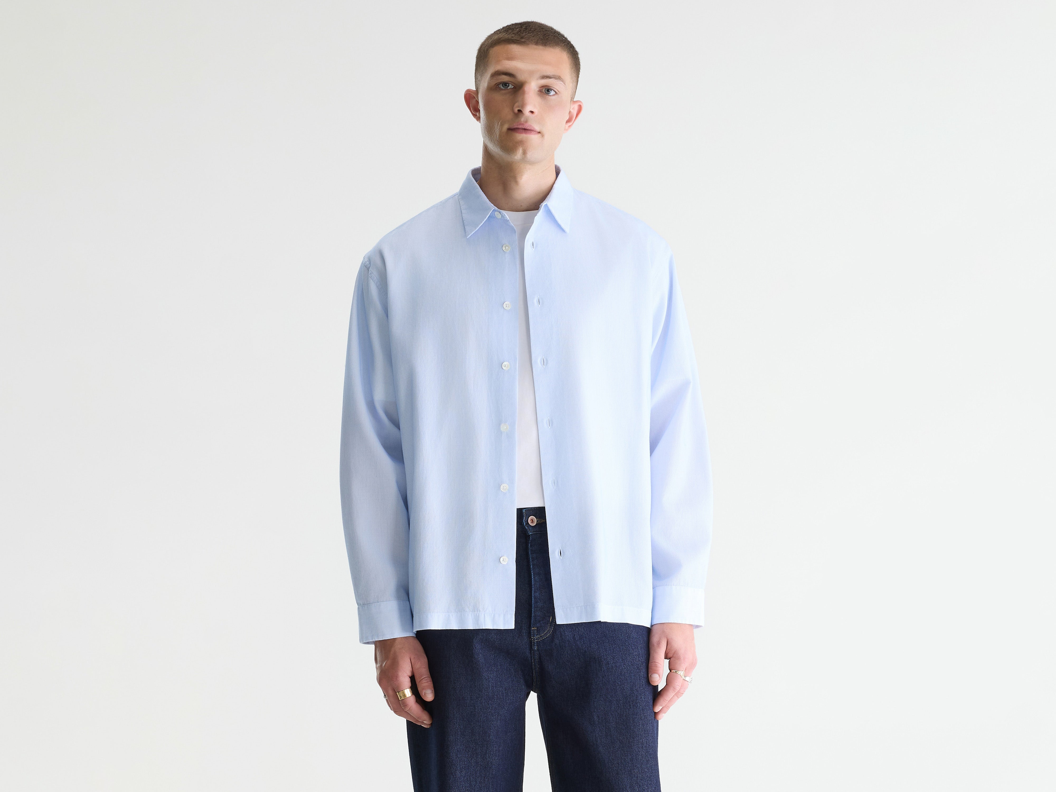 Flip micro-checked shirt (261 / M / CHECK A)