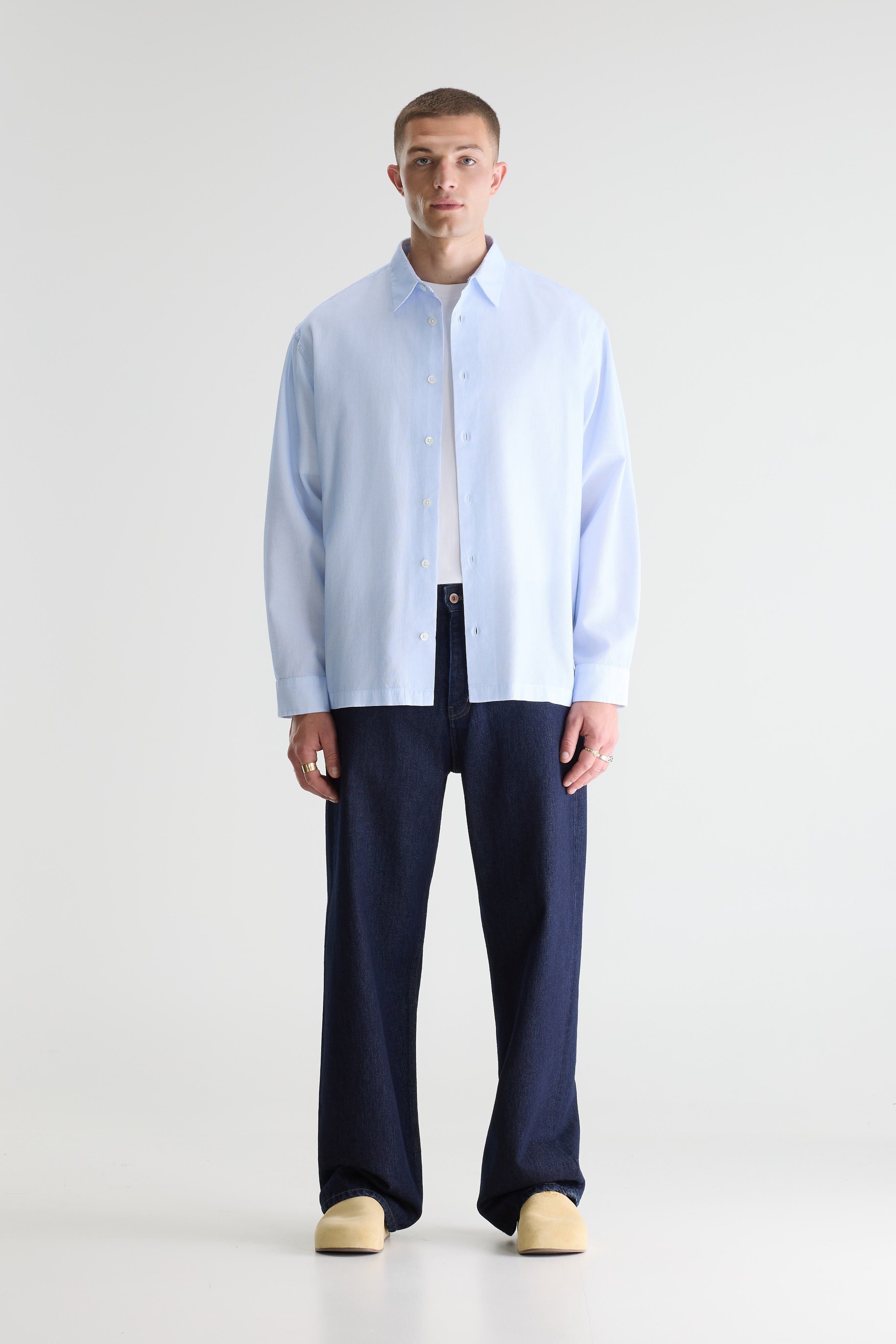 Flip micro-checked shirt (261 / M / CHECK A)