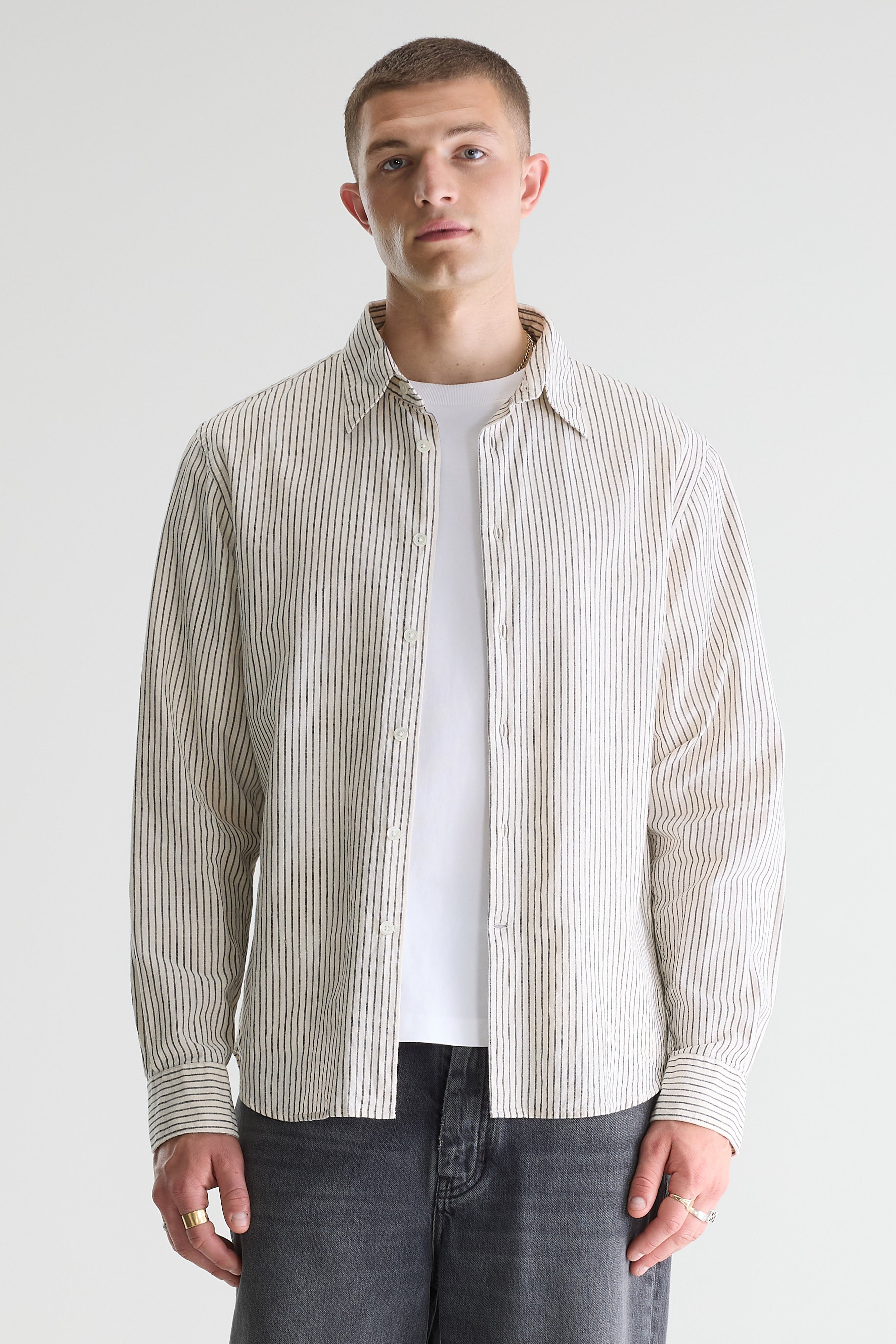Franklin Striped Shirt - Regal blue / Vintage white For Men | Bellerose