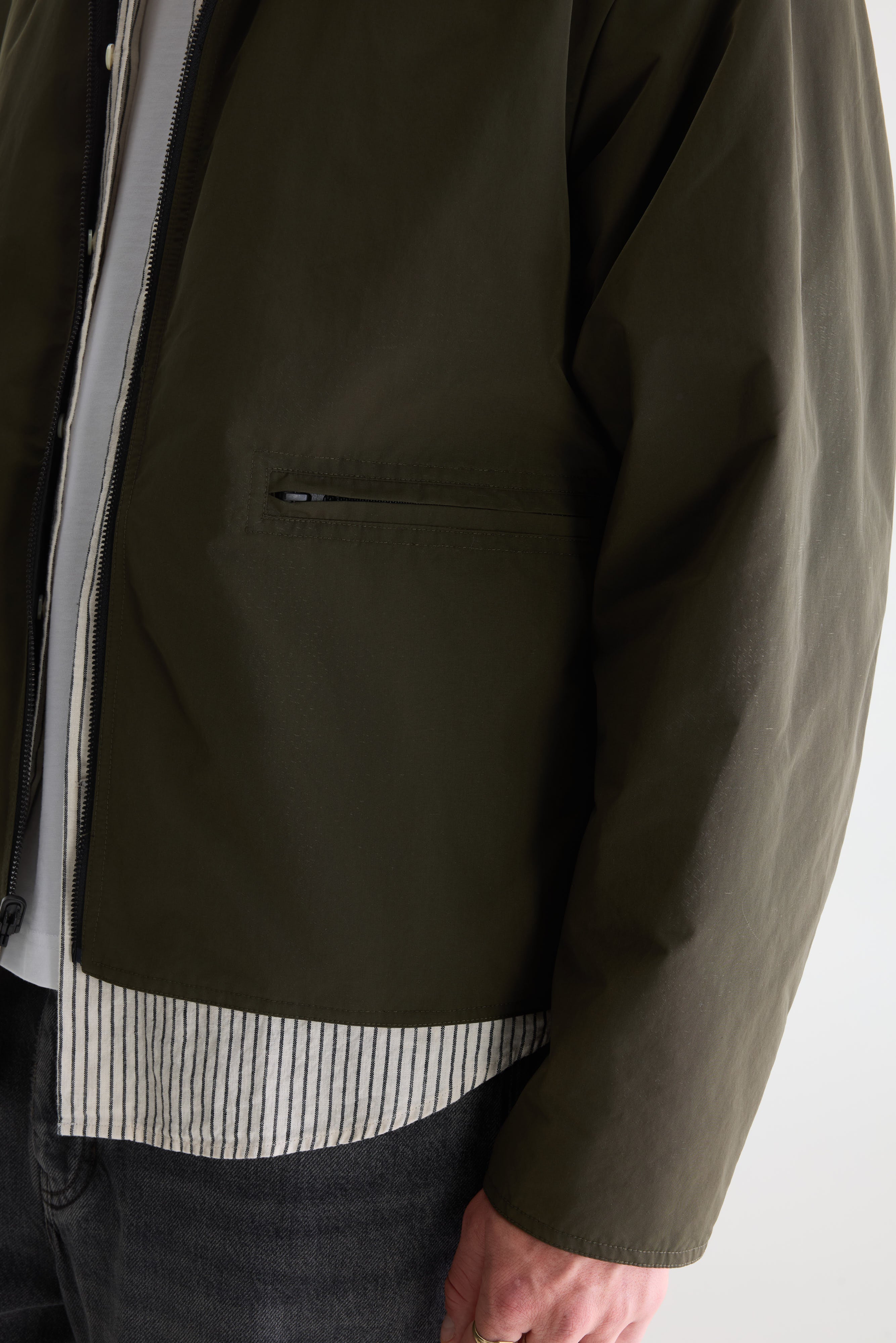 Jollie padded zip-up jacket (261 / M / METEORITE)