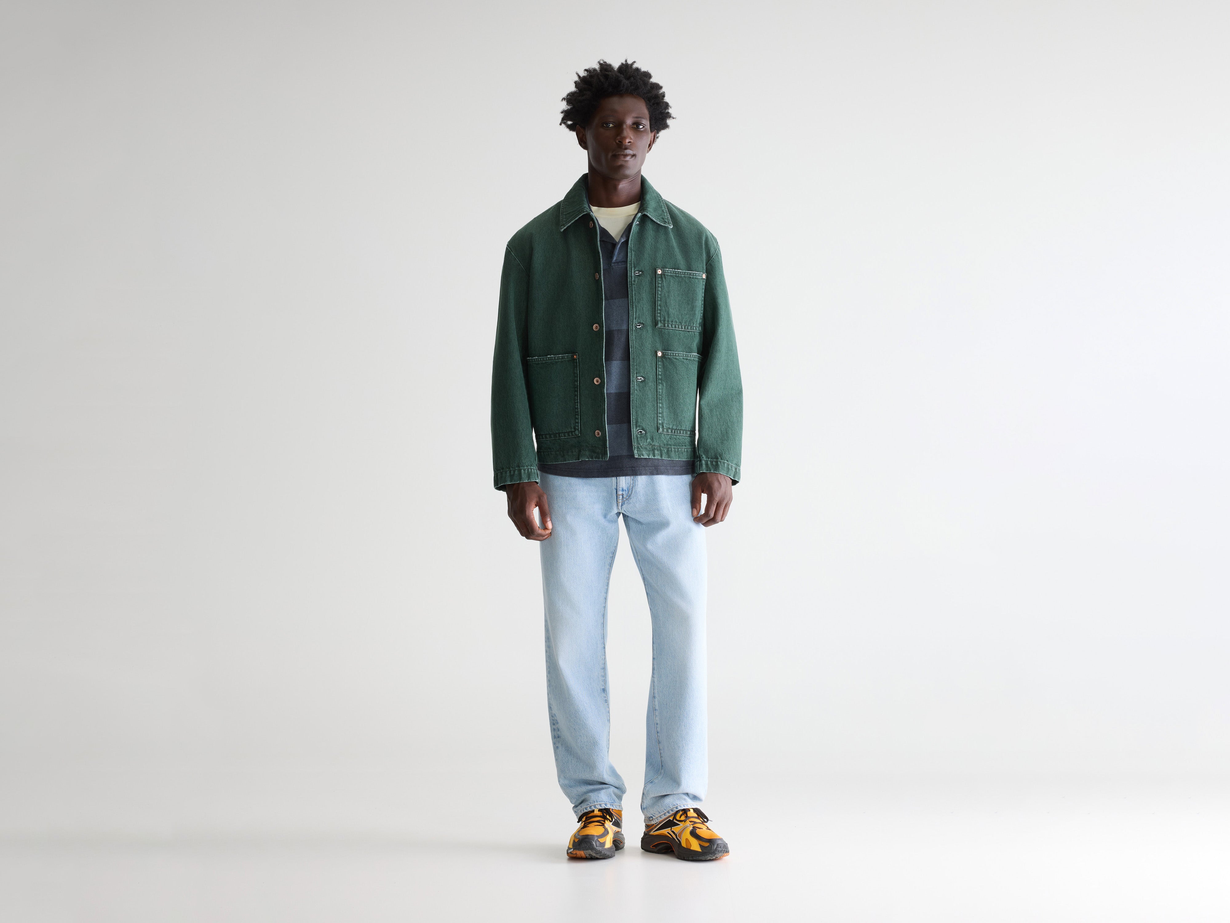 Kadillac denim jacket (261 / M / GREEN USED)