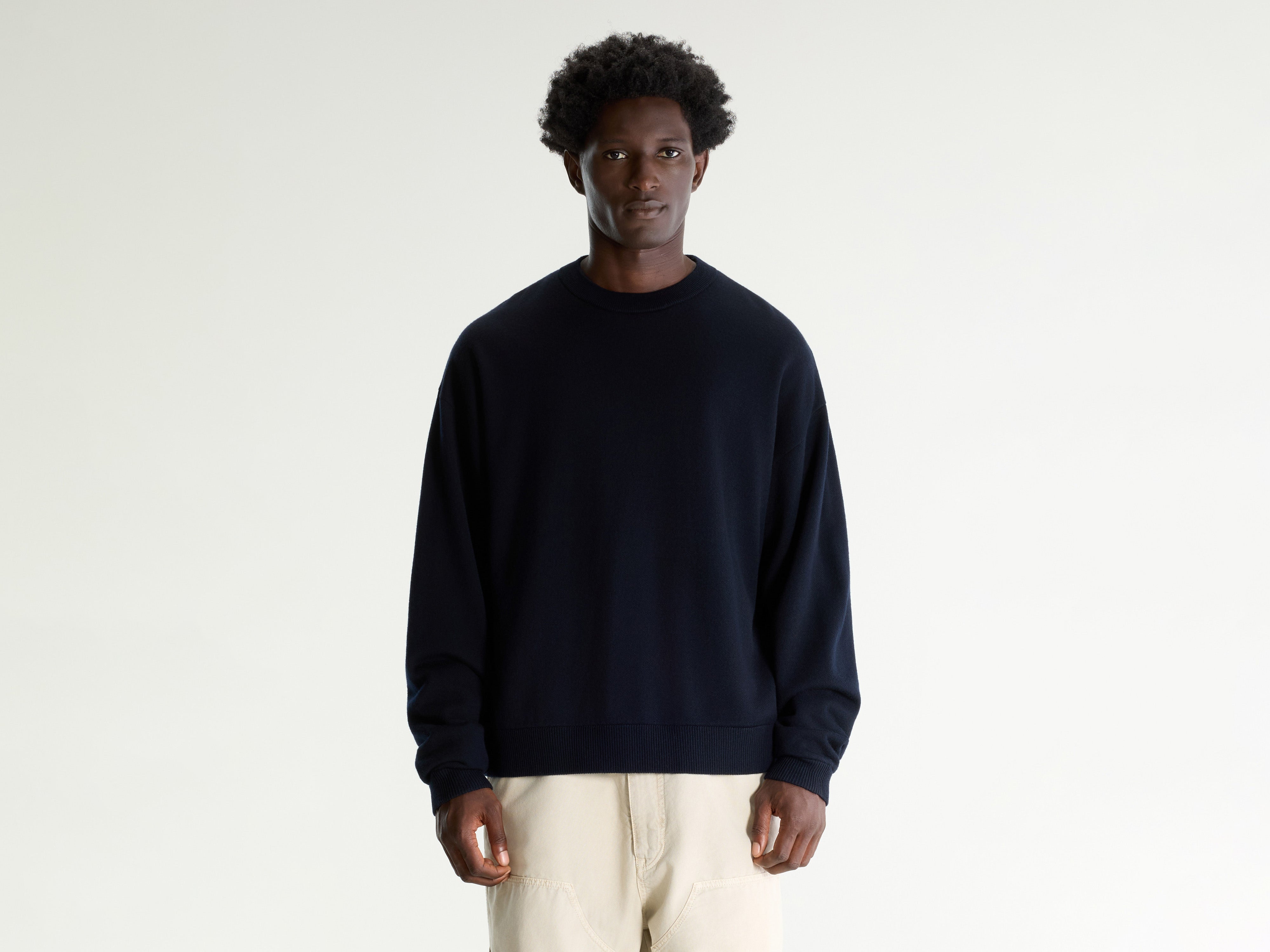 Siamo crewneck sweater (262 / M / NAVY)