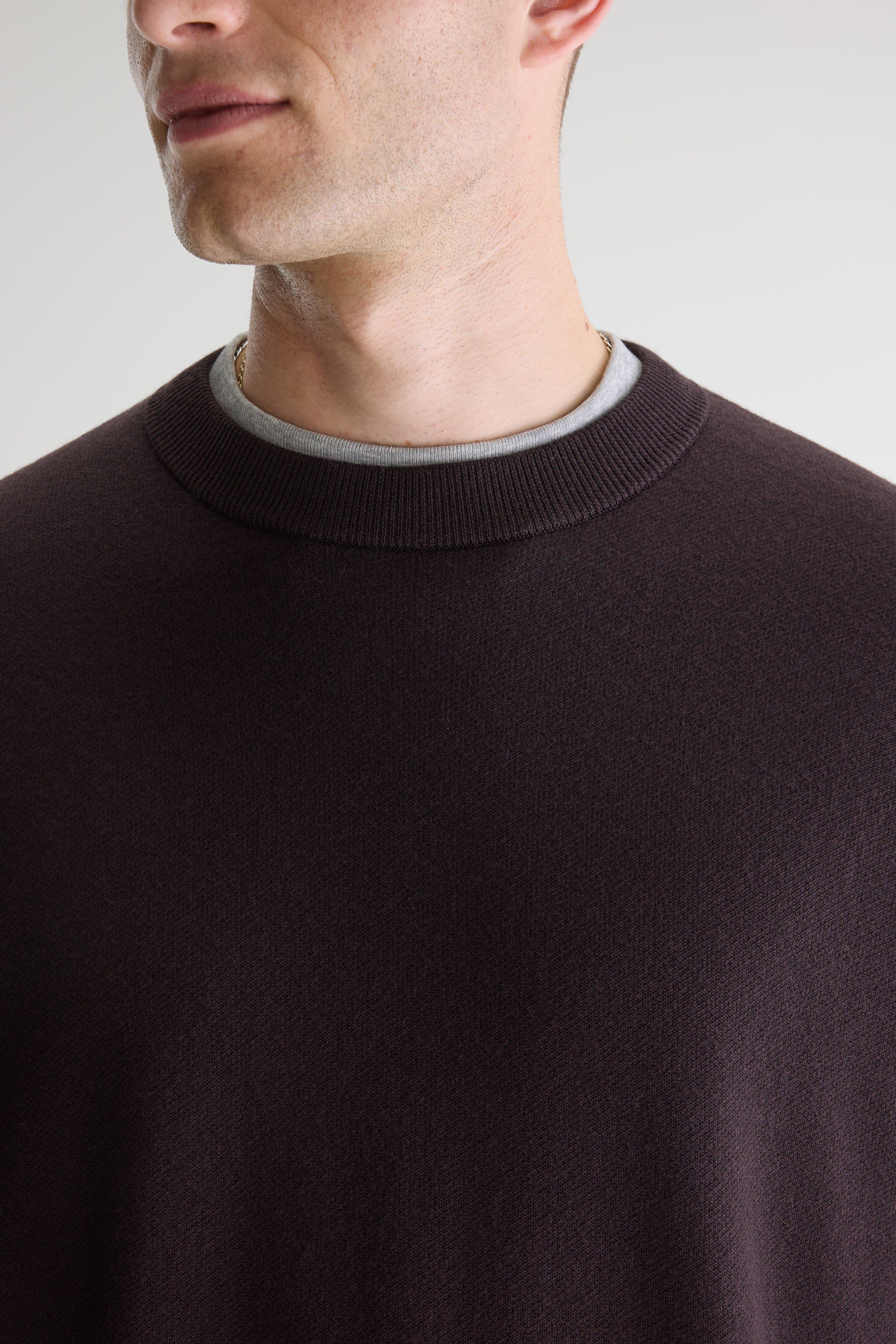 Siamo crewneck sweater (261 / M / DARK ROAST)