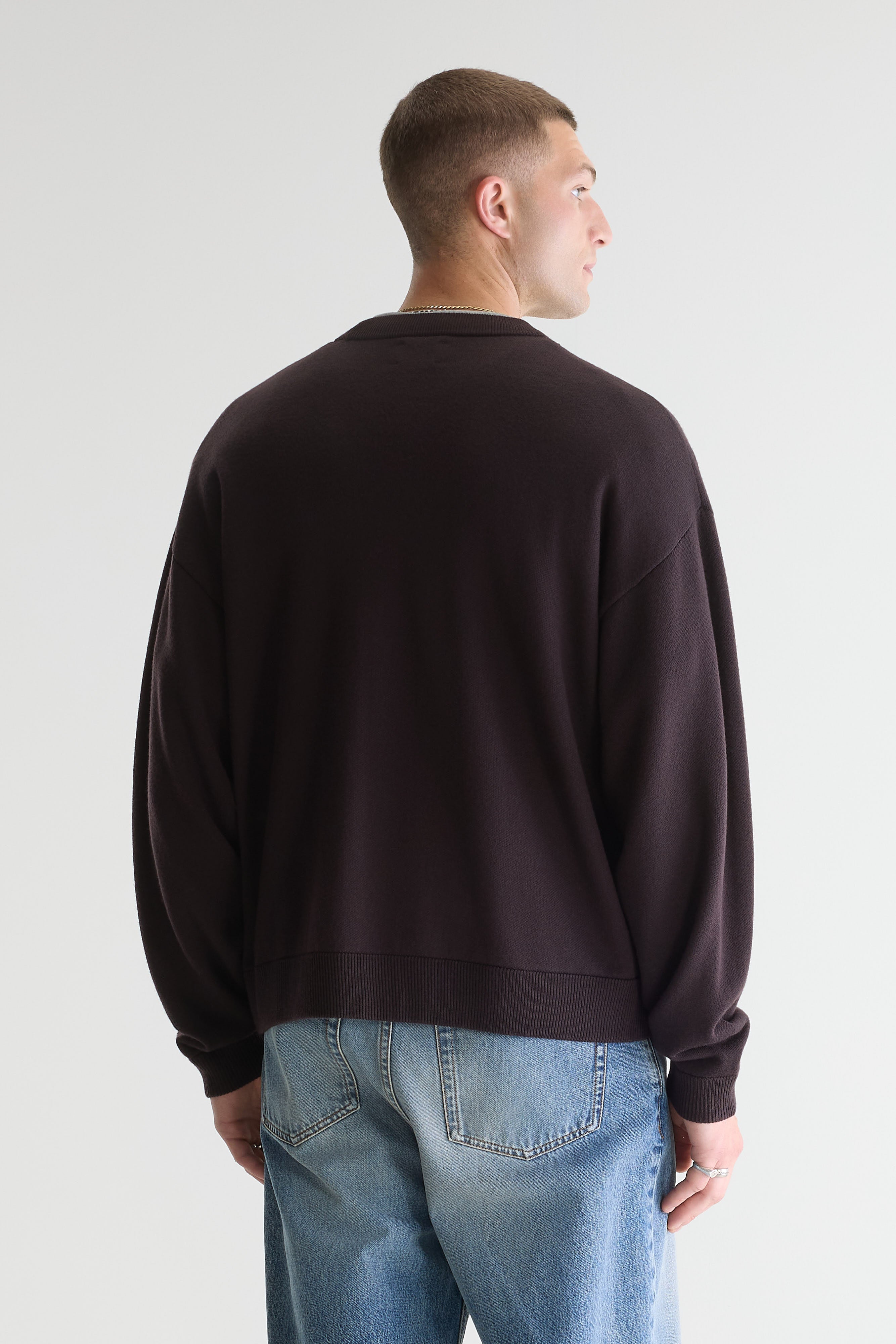 Siamo crewneck sweater (261 / M / DARK ROAST)