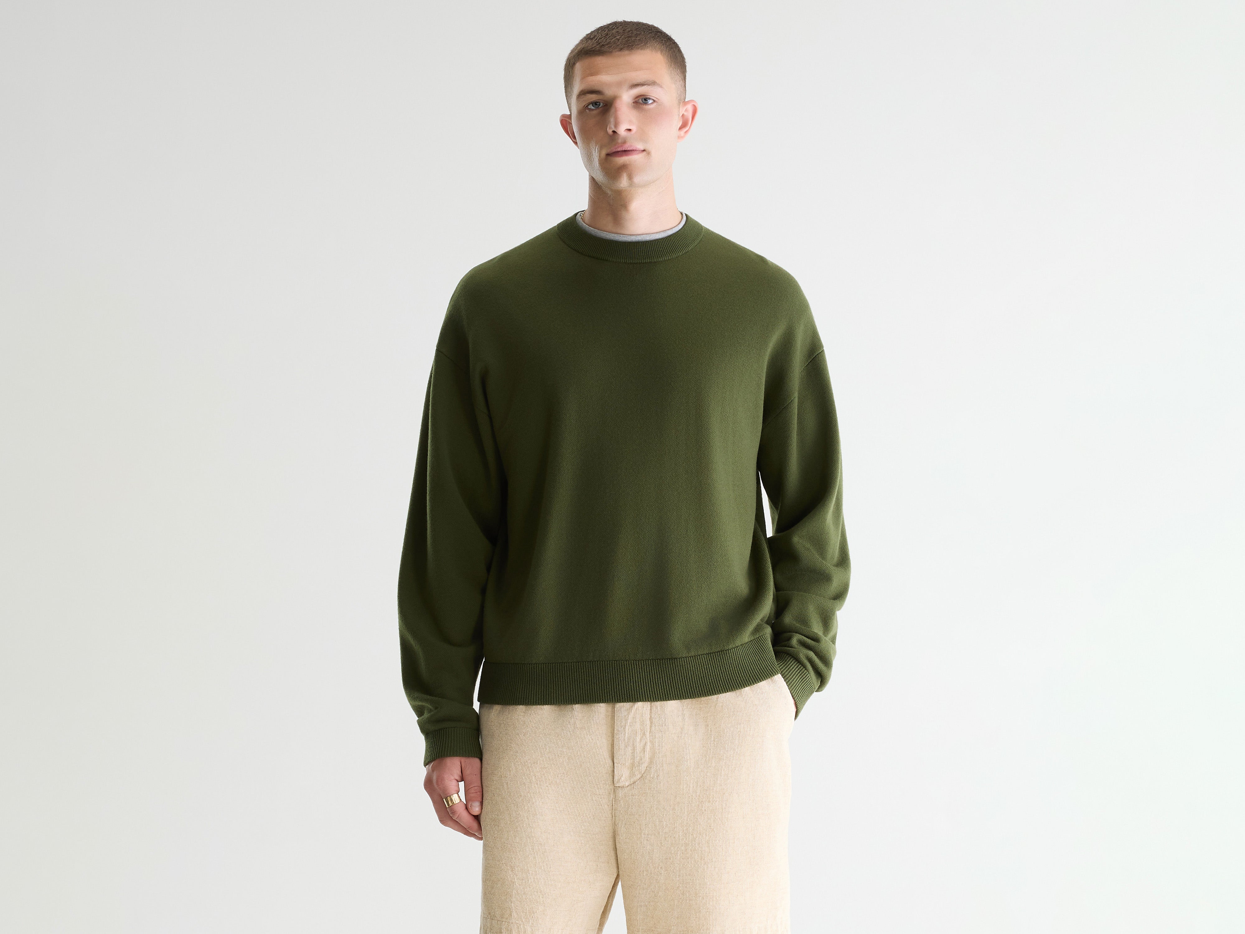 Siamo crewneck sweater (261 / M / MILITARY)
