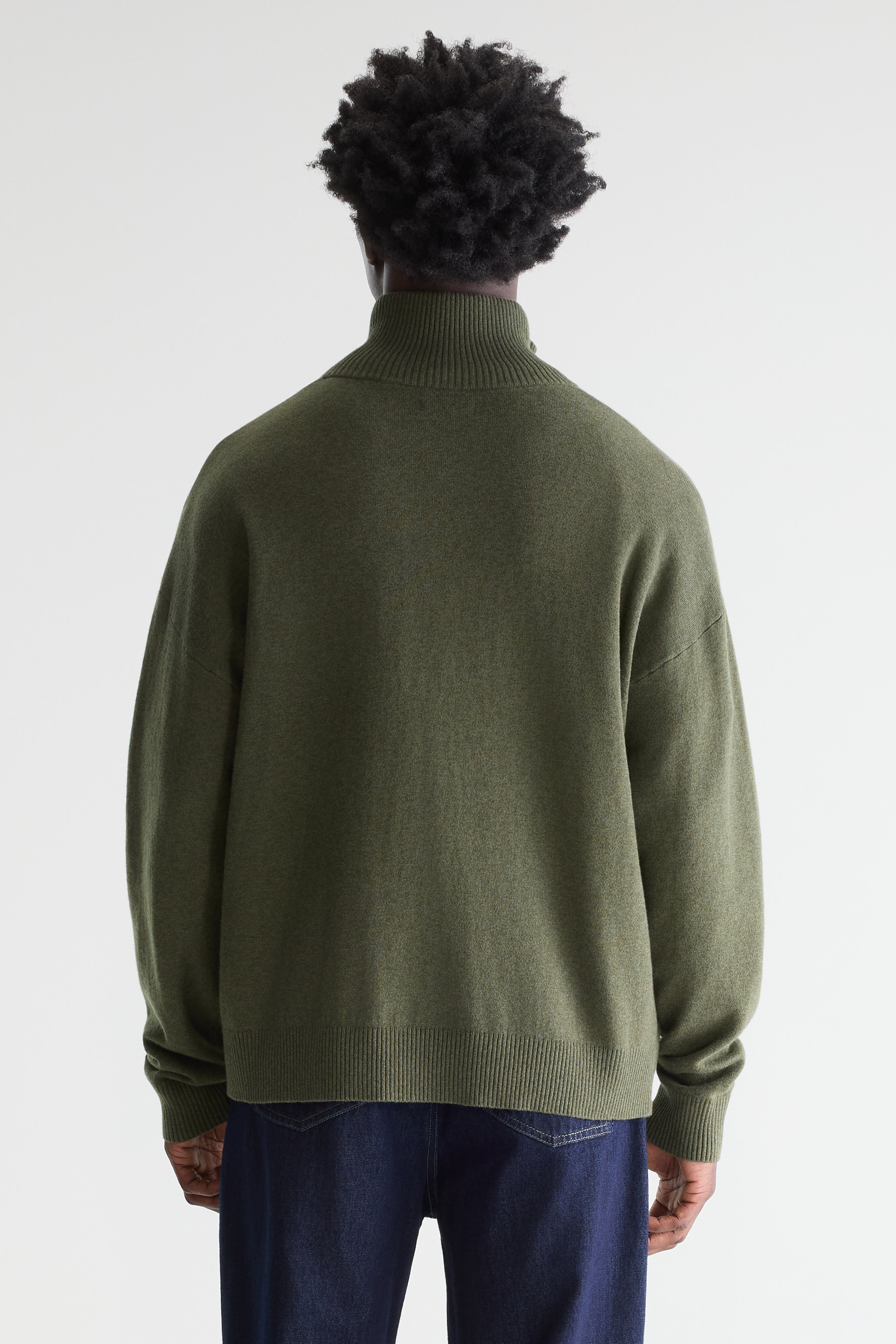 Geoze zipped high neck sweater (261 / M / JEEP)