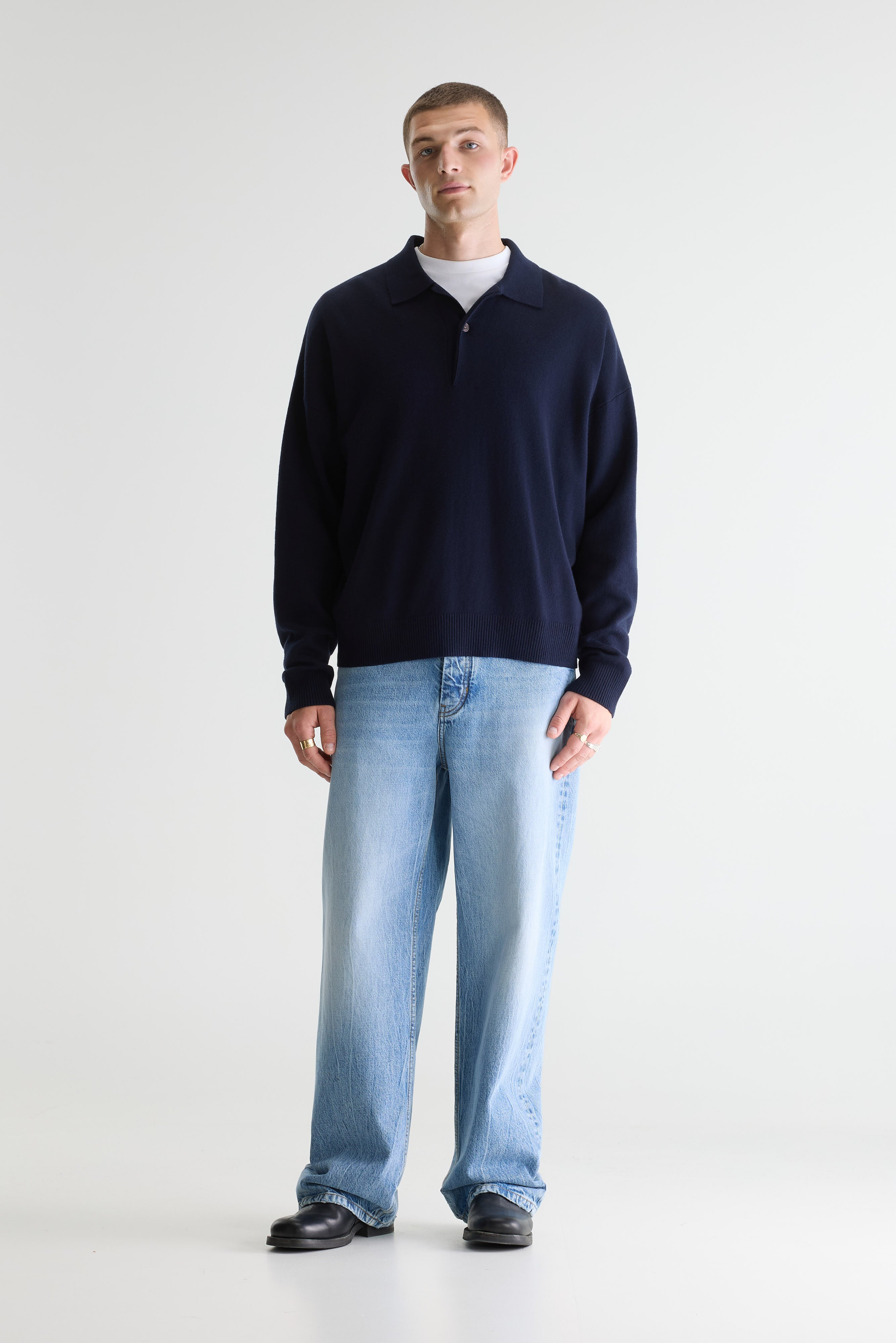 Geobo polo neck sweater (261 / M / NAVY)