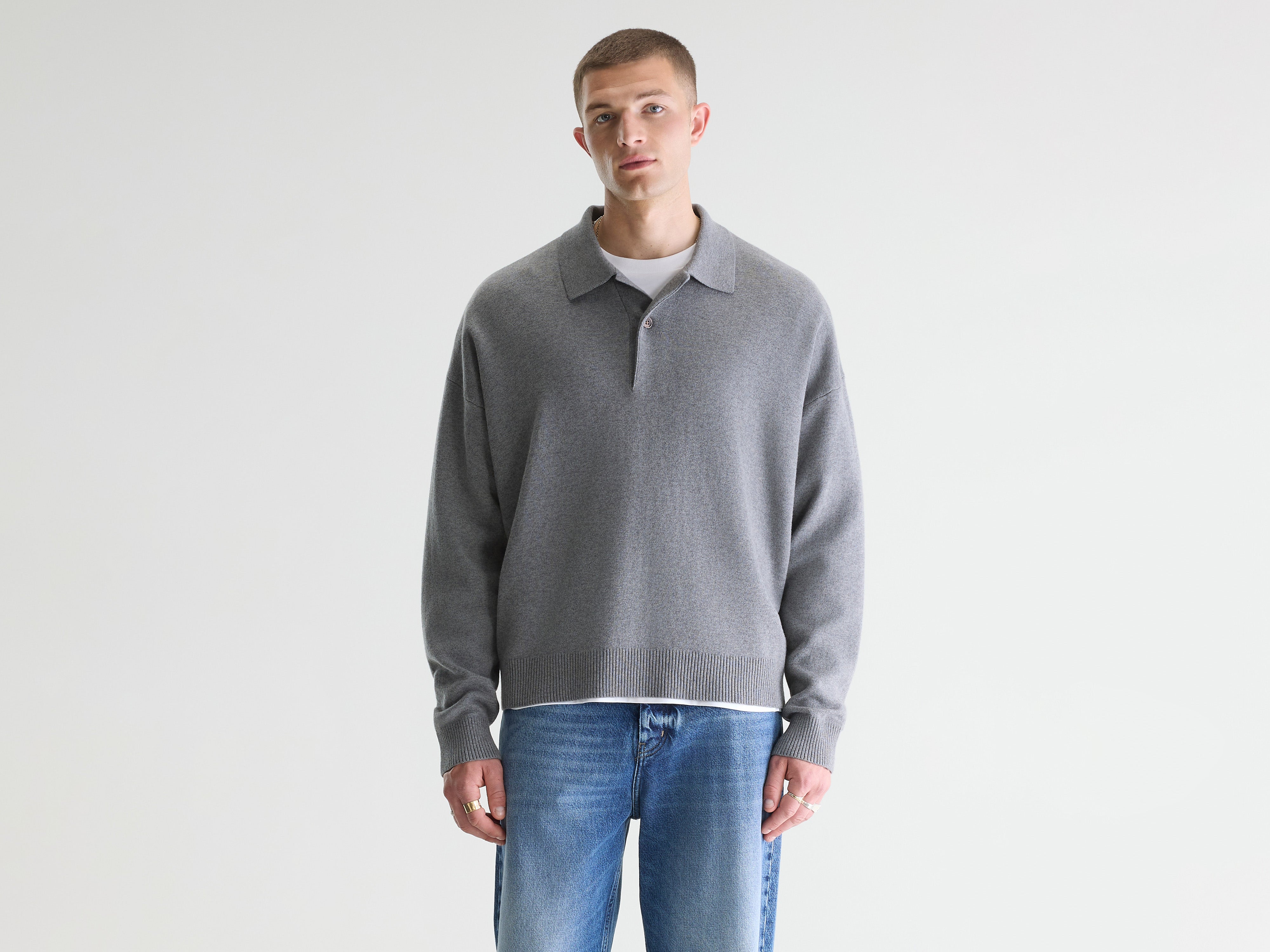 Geobo polo neck sweater (261 / M / MID GREY)